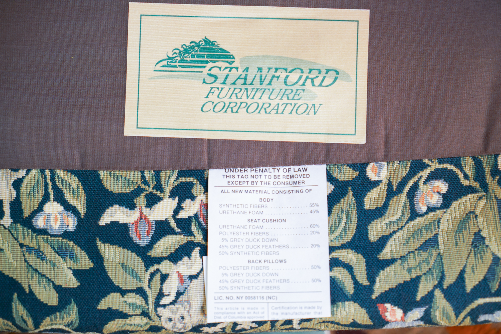 Print Upholstered Lounge Chair by Stanford Furniture