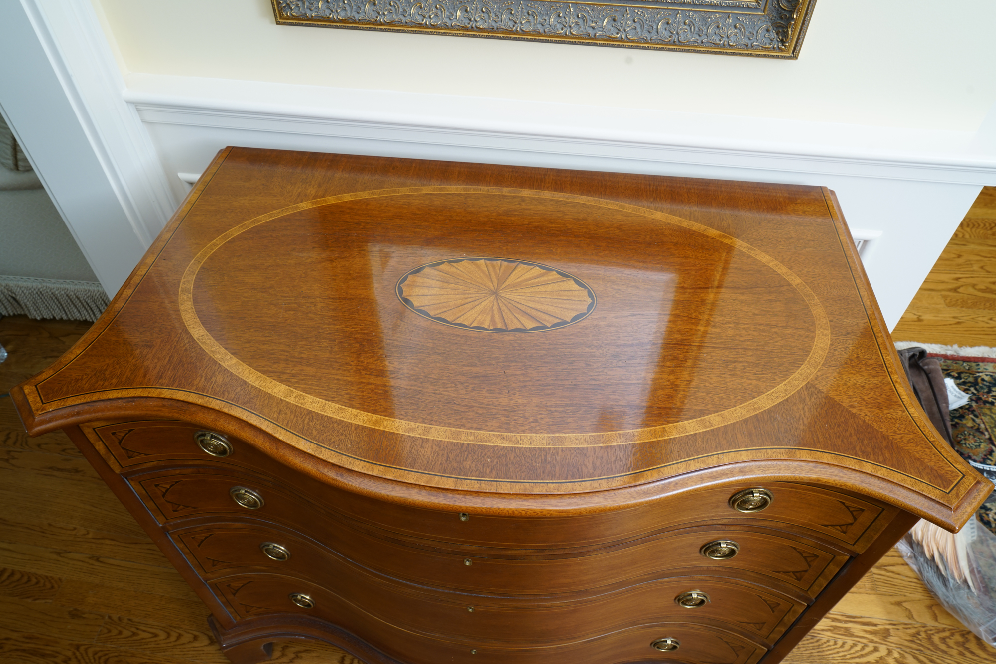 Vintage Hepplewhite Style Mahogany Chest of Drawers by Henredon