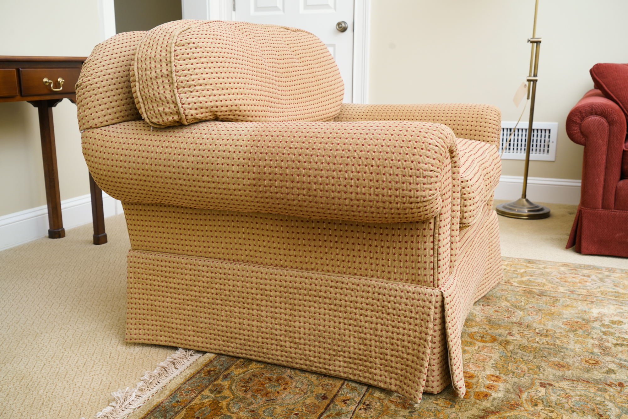 Matching Pair of Upholstered Easy Chairs by E.J. Victor