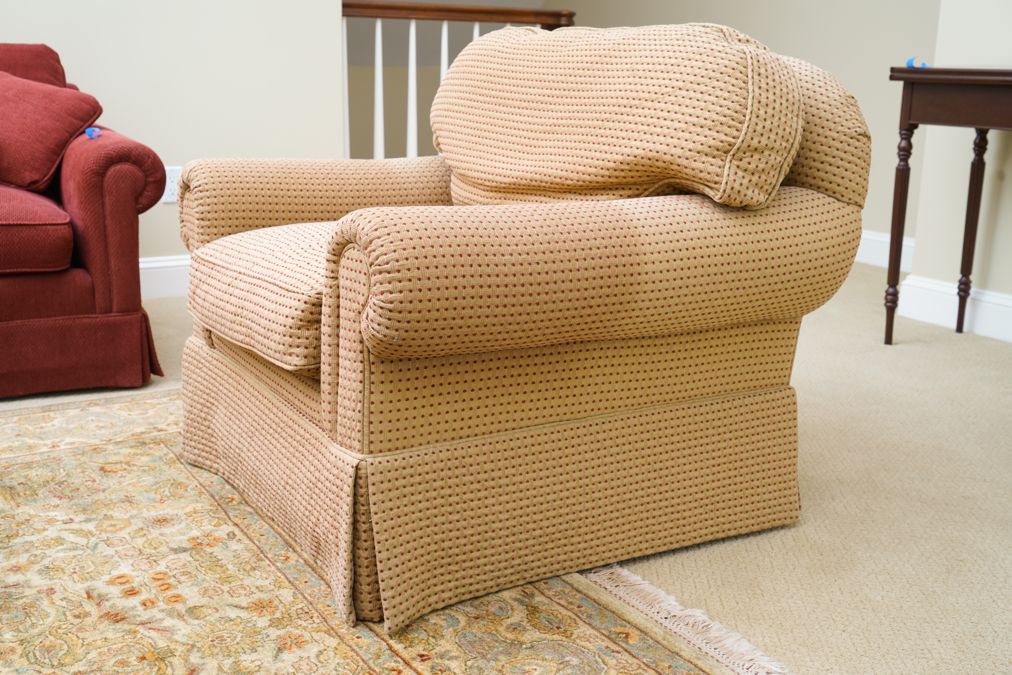 Matching Pair of Upholstered Easy Chairs by E.J. Victor