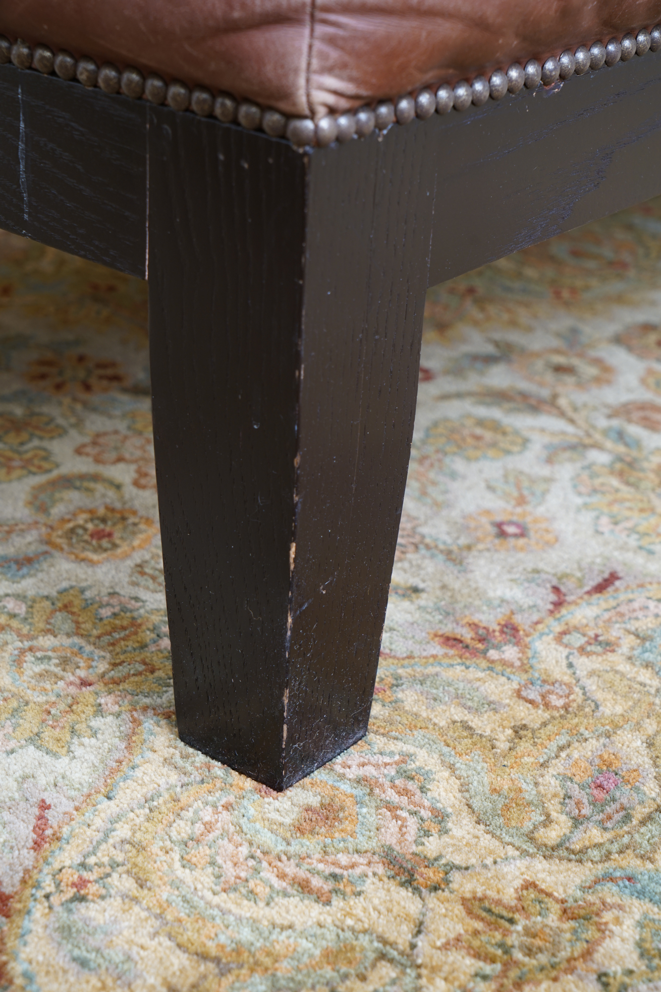 Contemporary Leather Bench by Pottery Barn