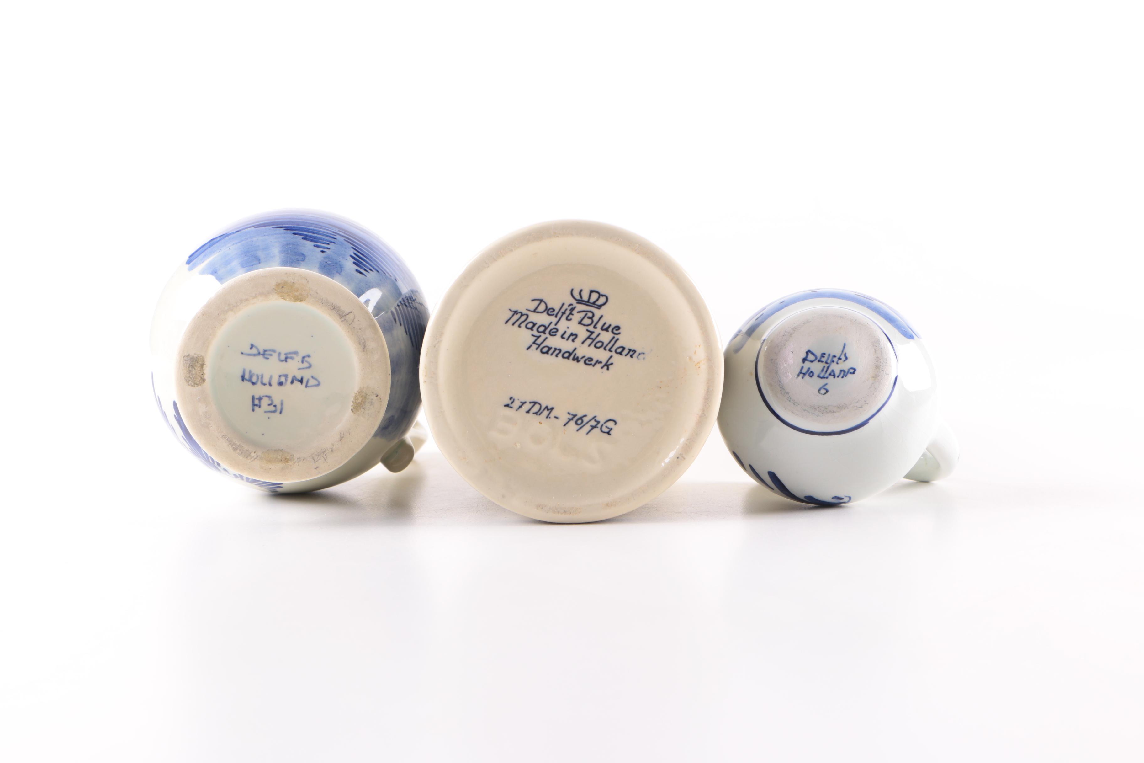 Delft Style Ceramic Jugs and Tile