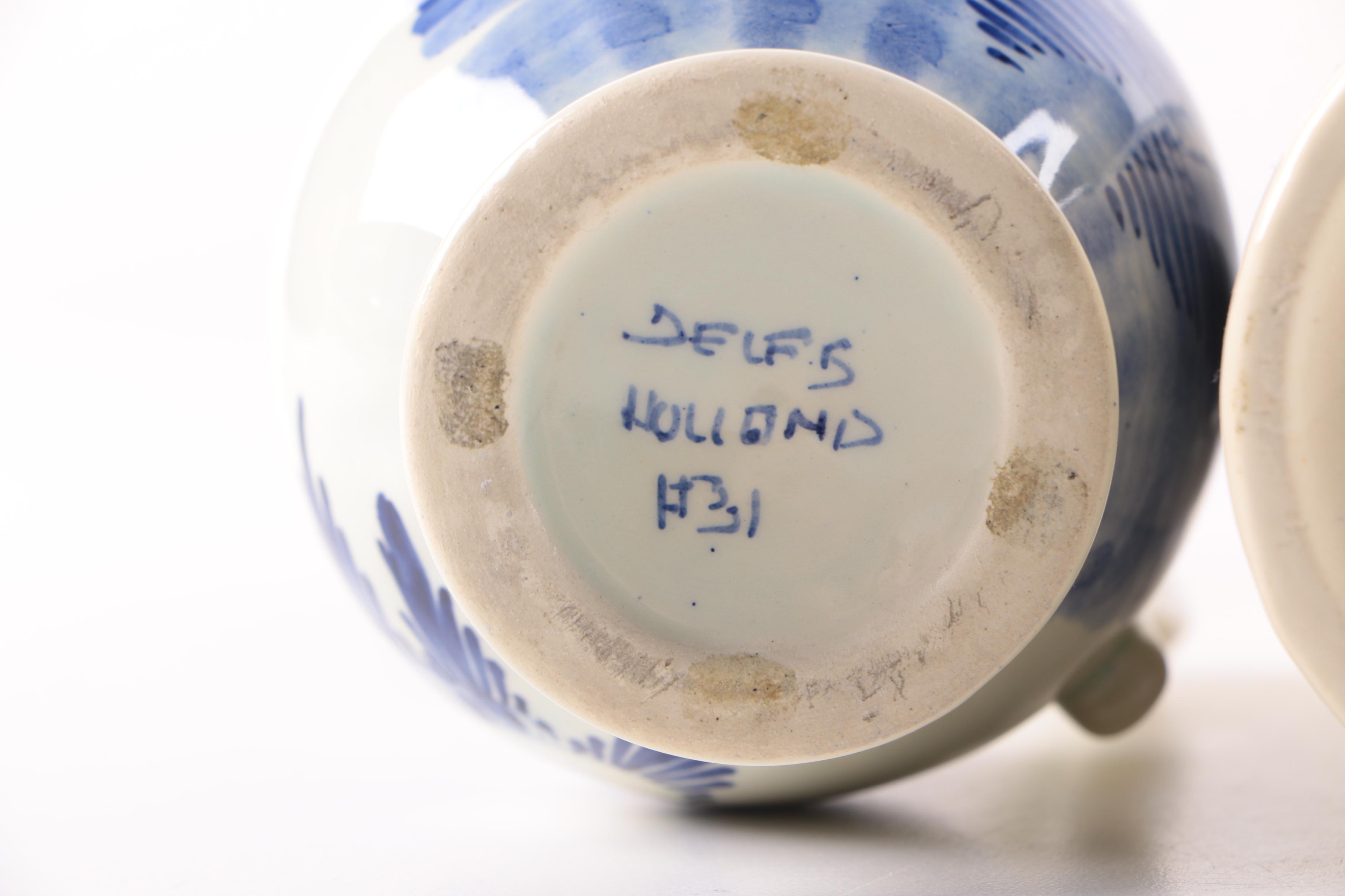 Delft Style Ceramic Jugs and Tile