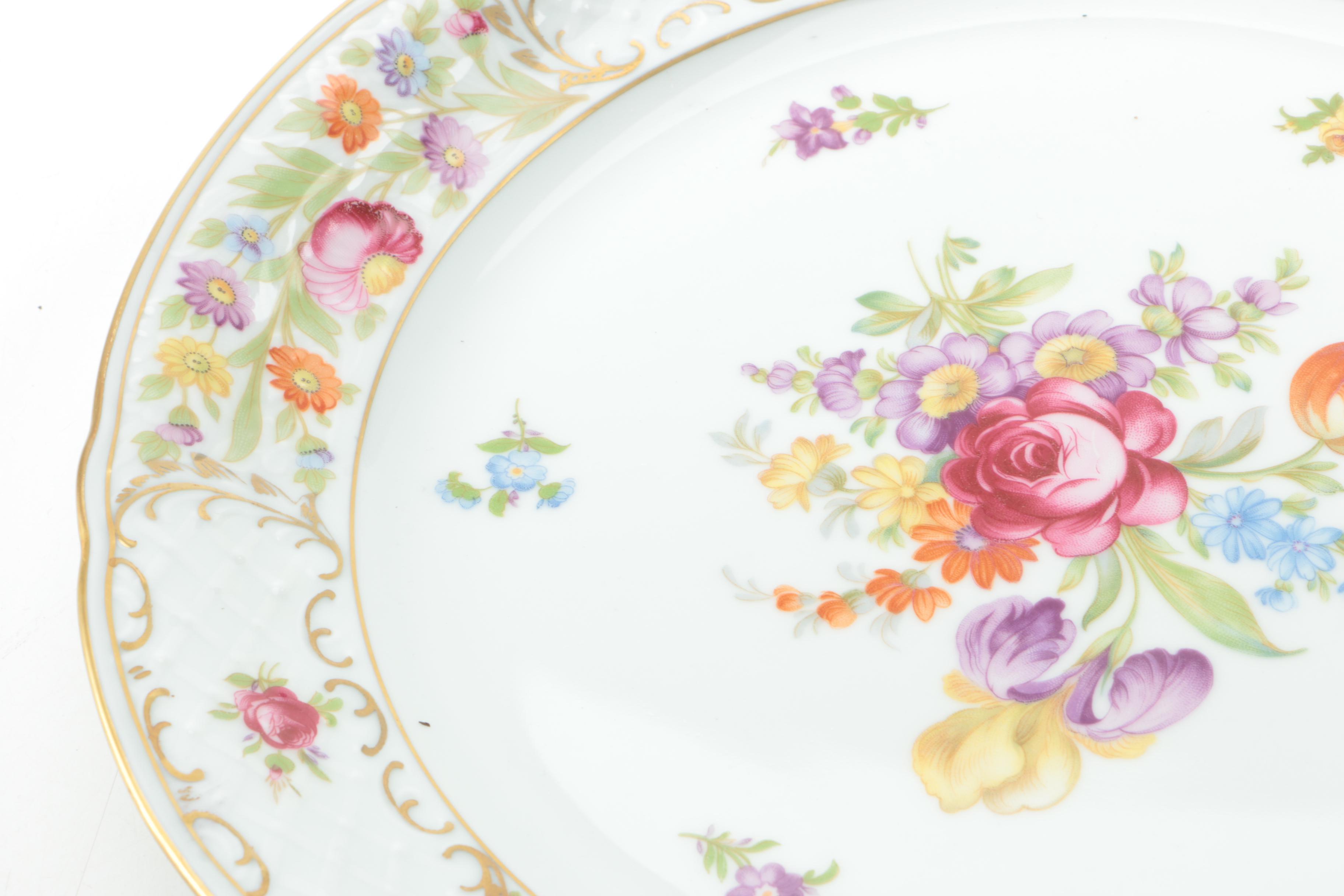 Vintage Schumann "Empress Dresden Flowers" Porcelain Serveware