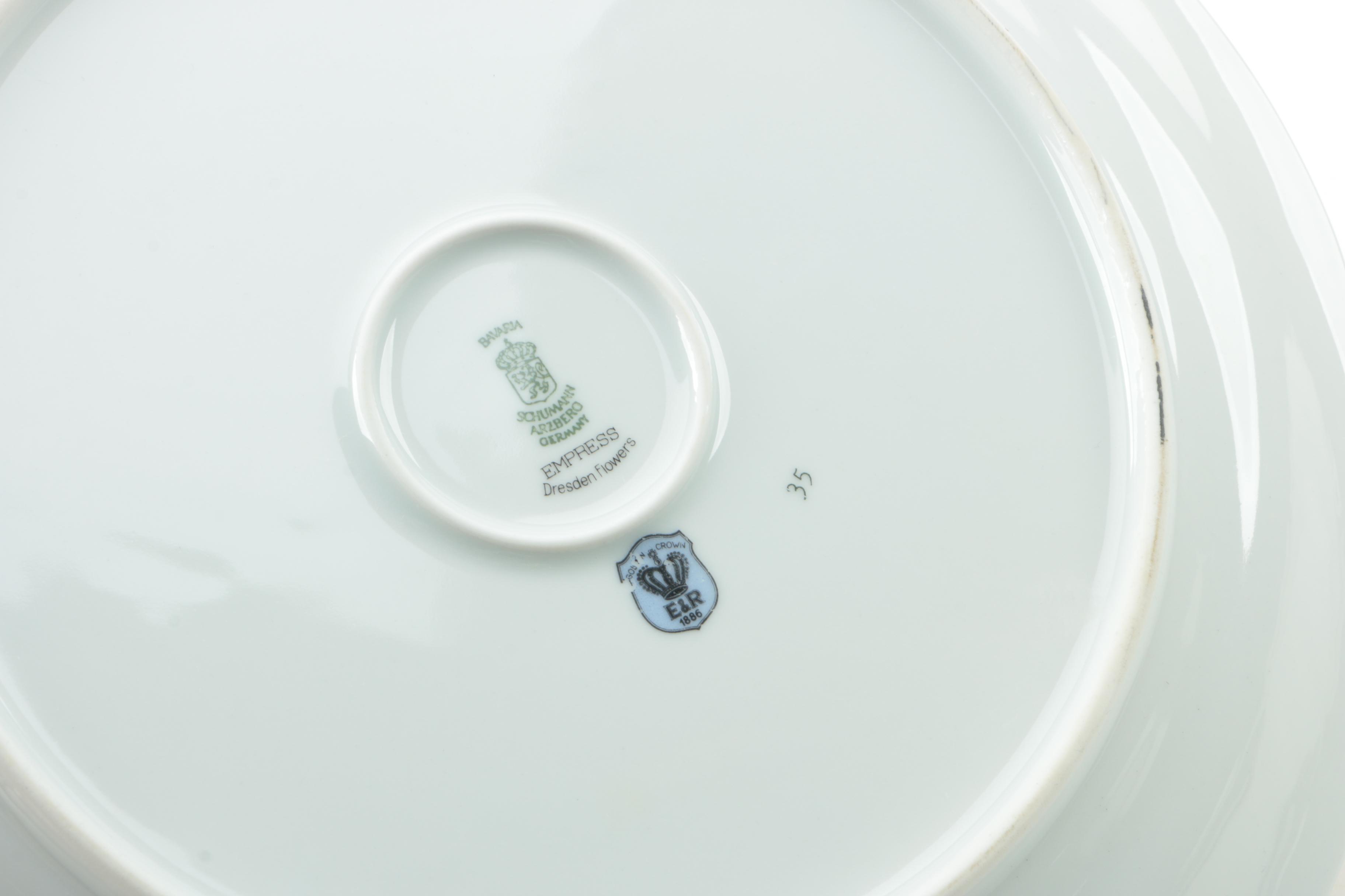 Vintage Schumann "Empress Dresden Flowers" Porcelain Serveware