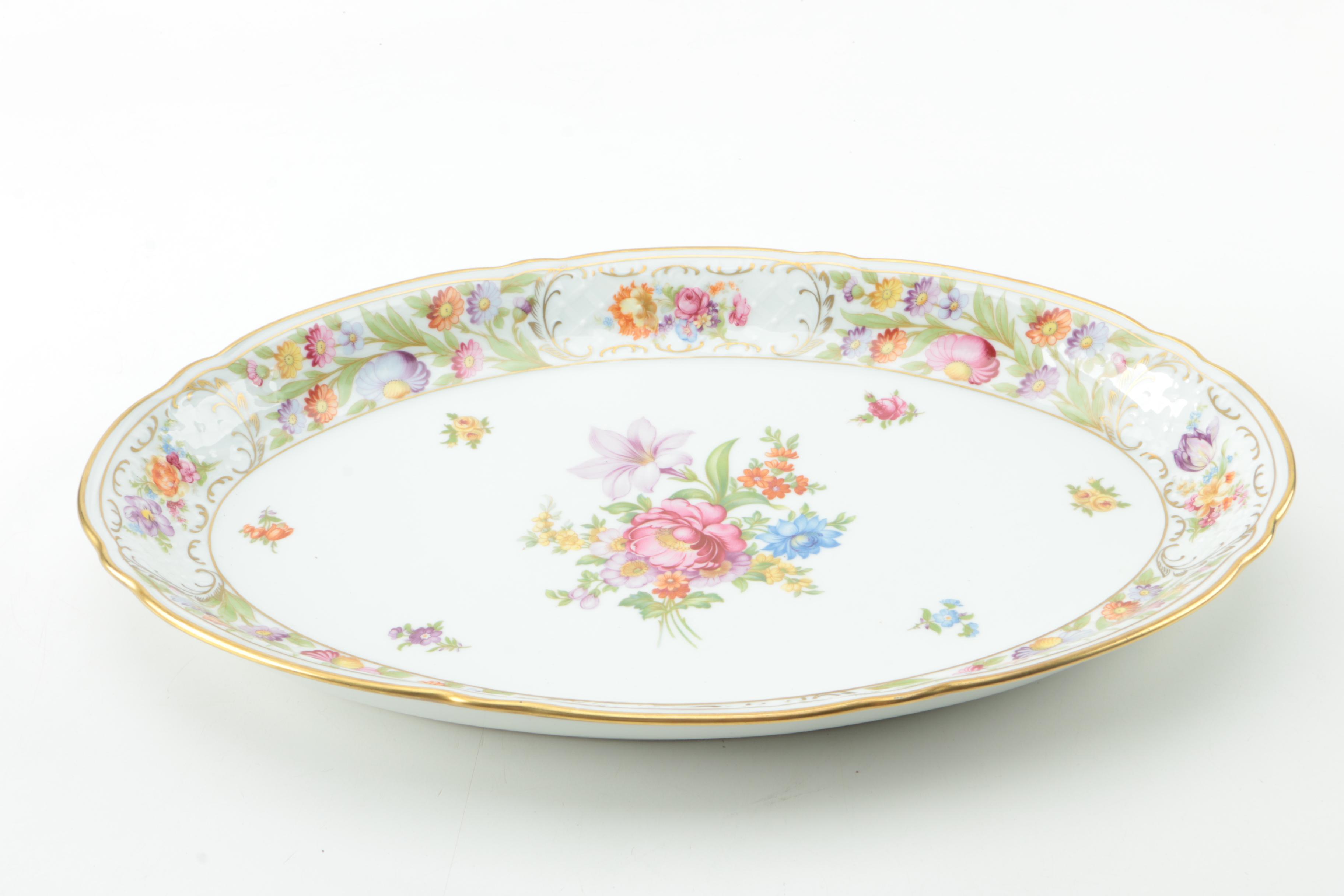 Vintage Schumann "Empress Dresden Flowers" Porcelain Serveware