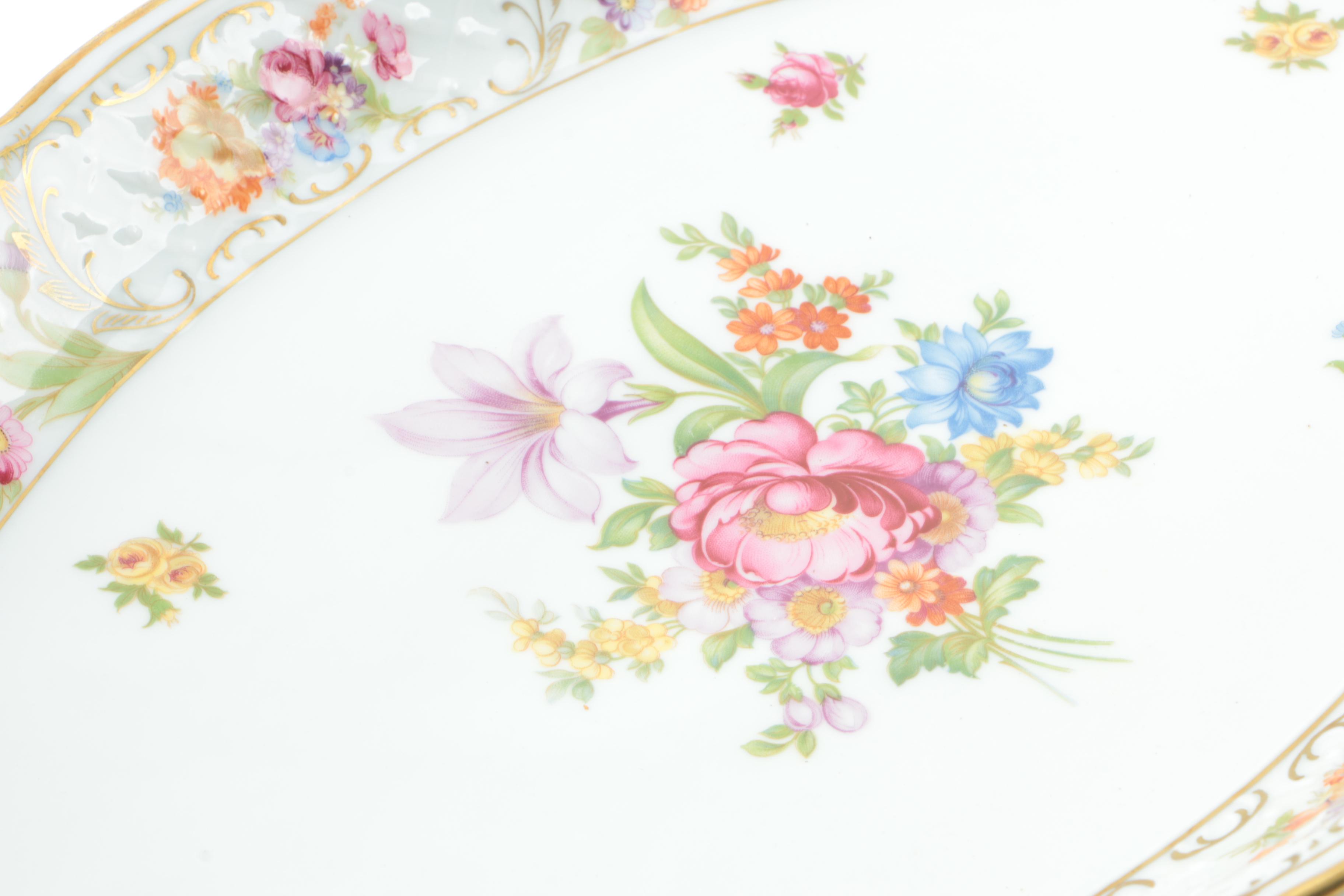 Vintage Schumann "Empress Dresden Flowers" Porcelain Serveware