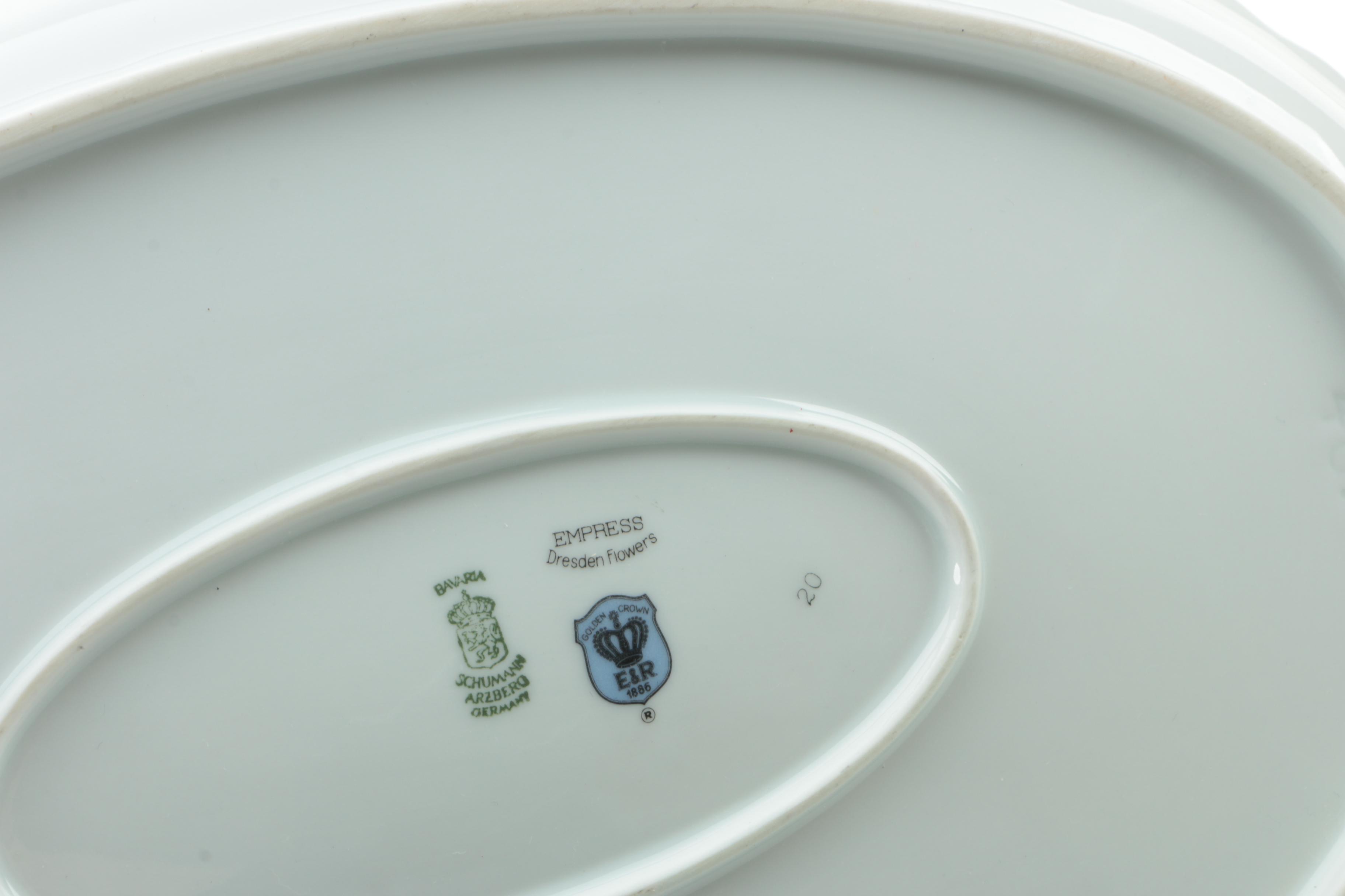 Vintage Schumann "Empress Dresden Flowers" Porcelain Serveware