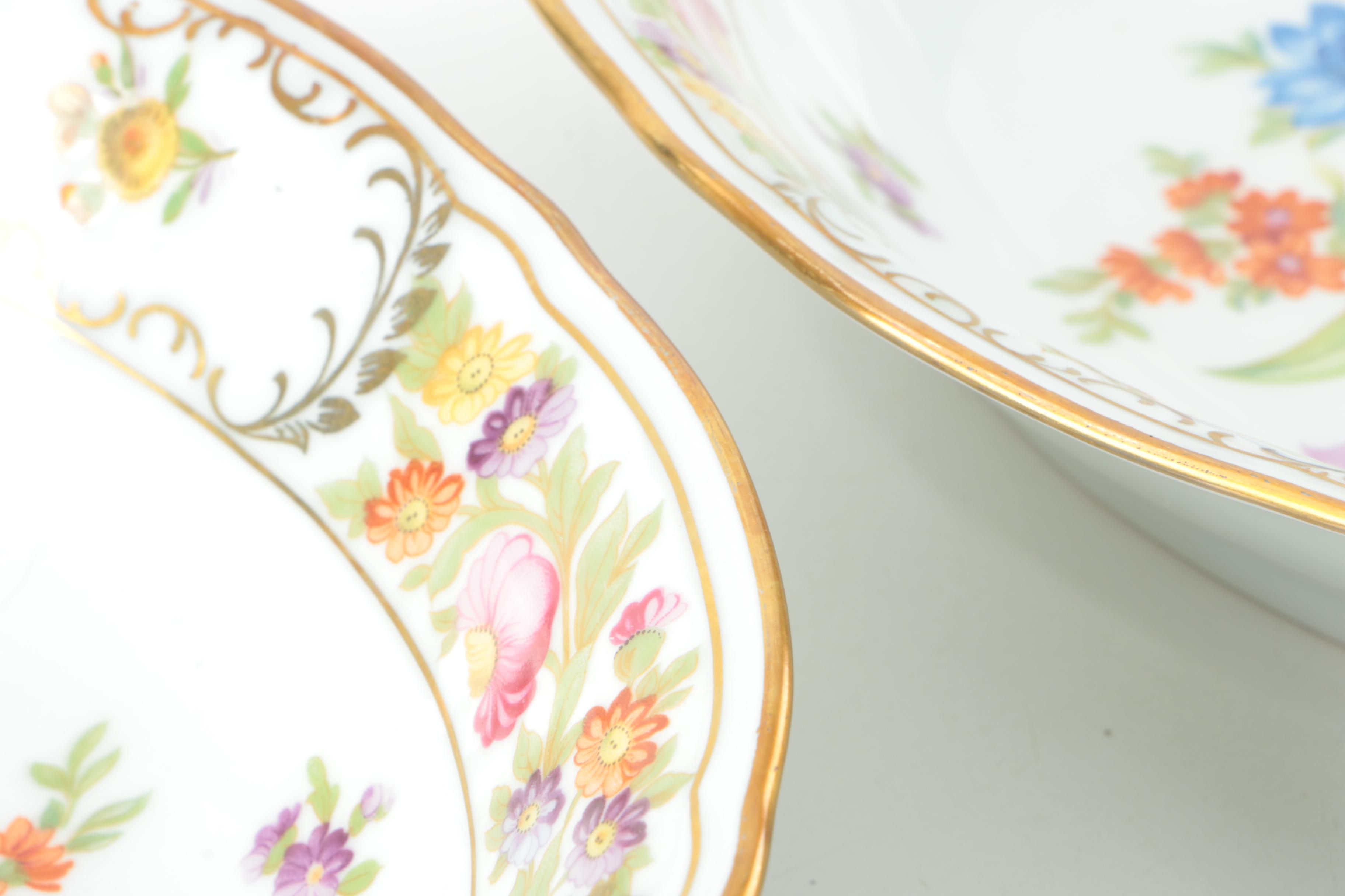 Vintage Schumann "Empress Dresden Flowers" Porcelain Serveware