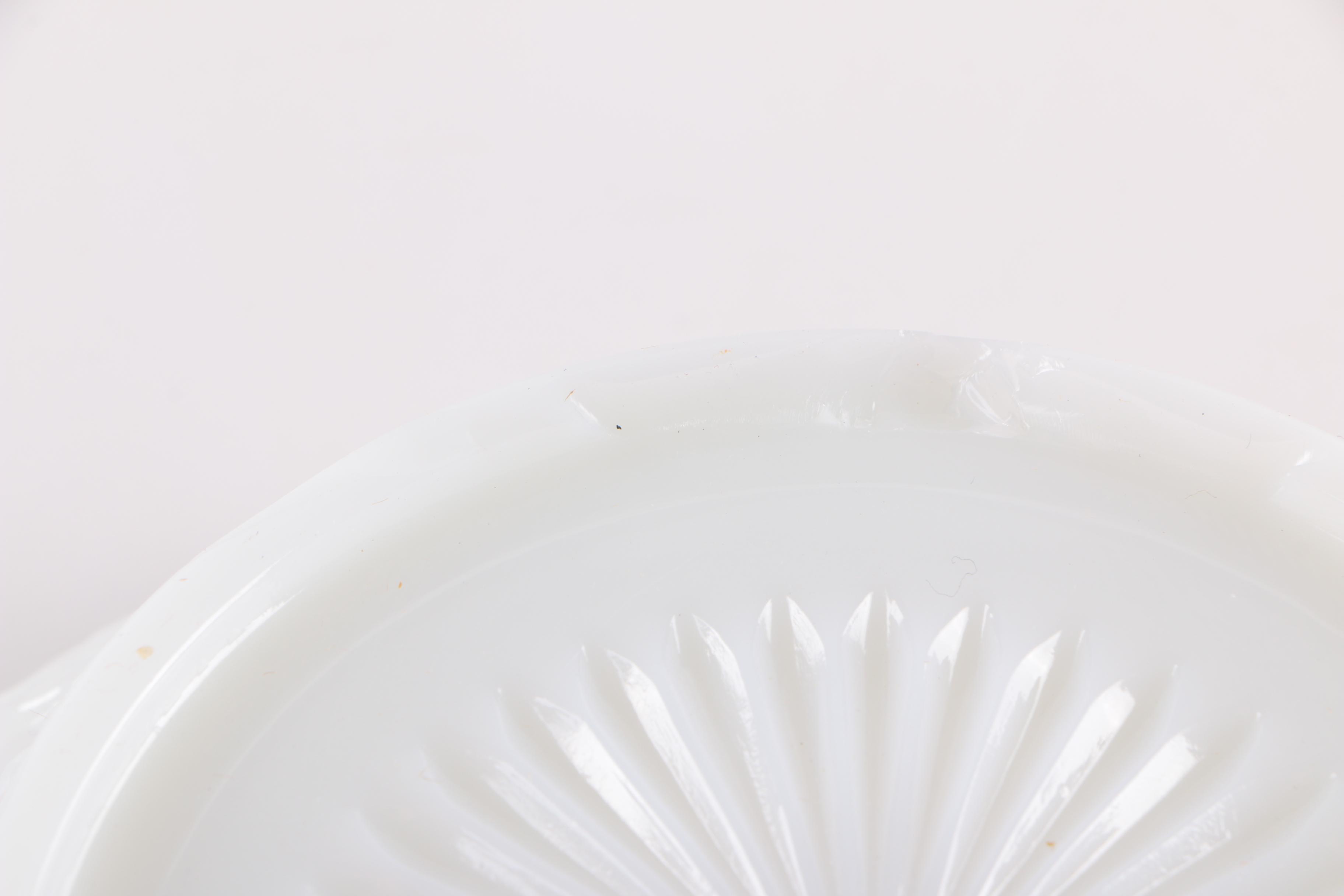 Anchor Hocking "Harvest Grapes" Milk Glass Punch Bowl Set