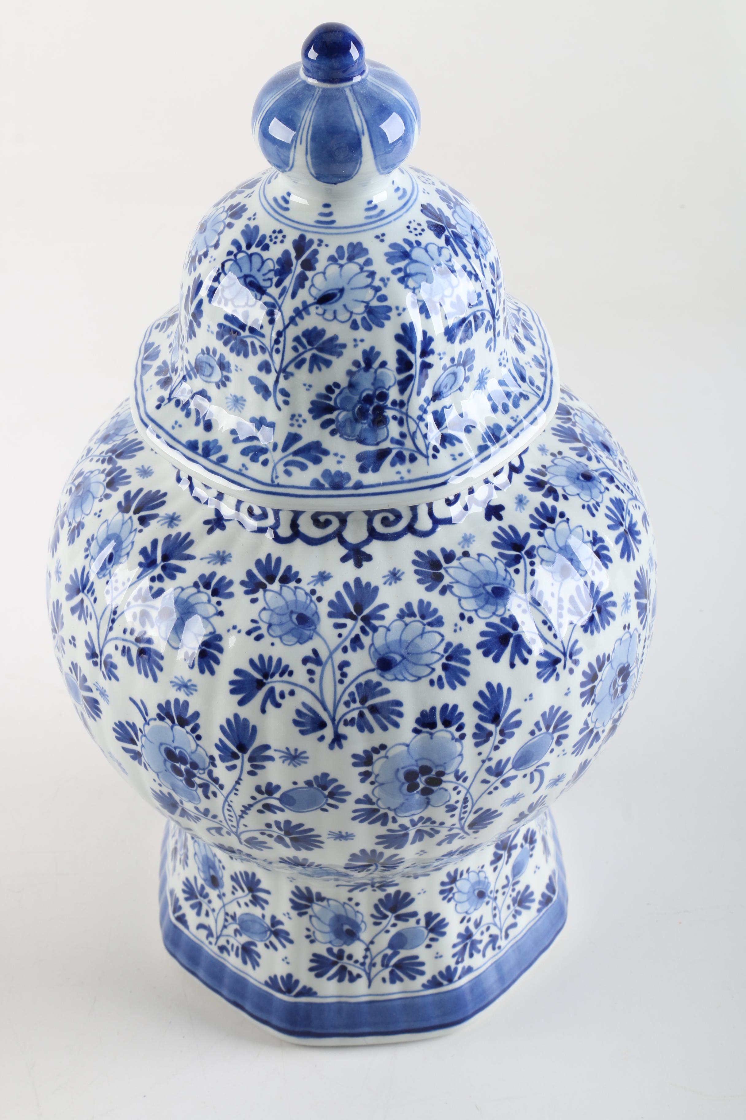 Hand-Painted Delft Style Jars Including Royal Delft and Zenith