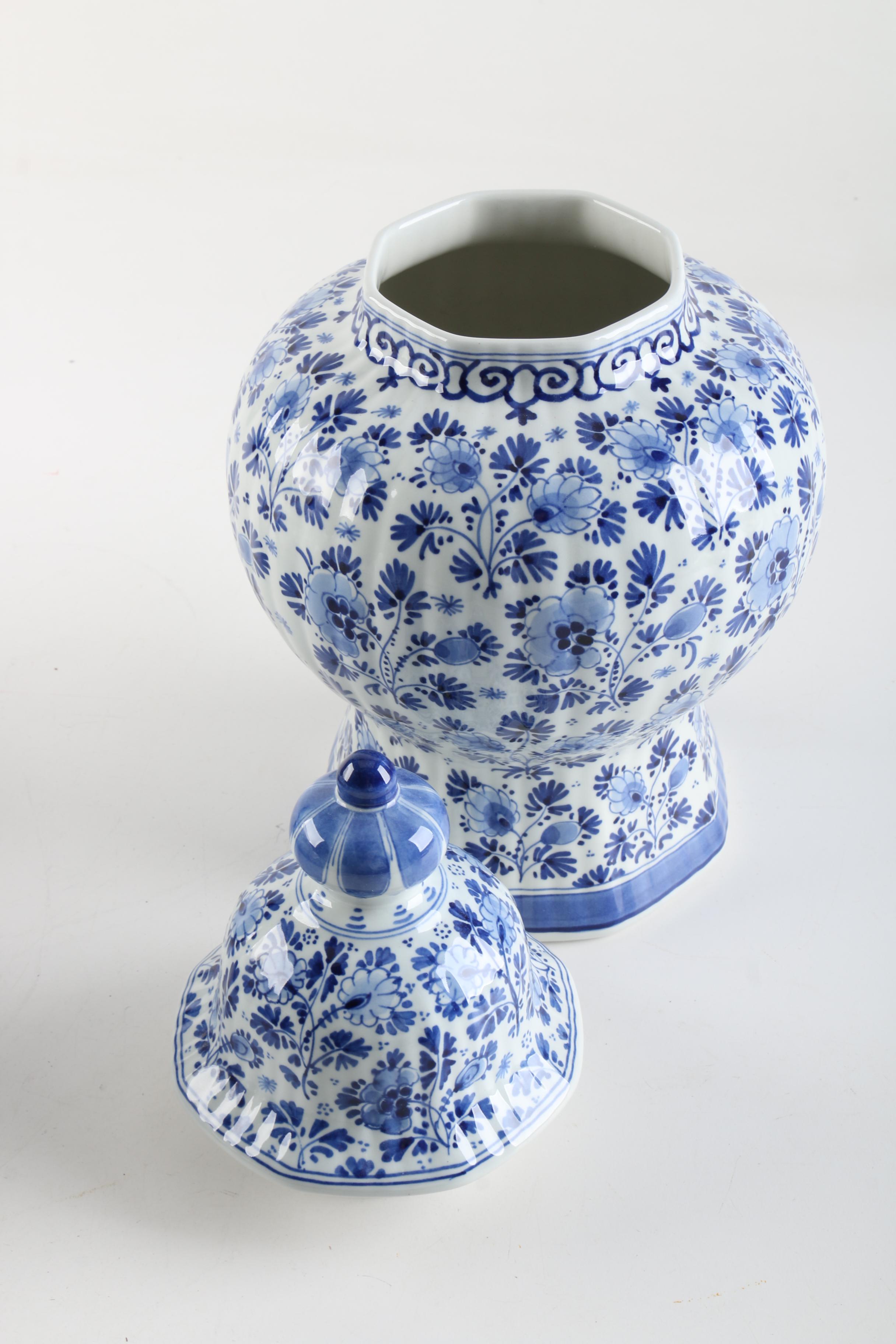 Hand-Painted Delft Style Jars Including Royal Delft and Zenith