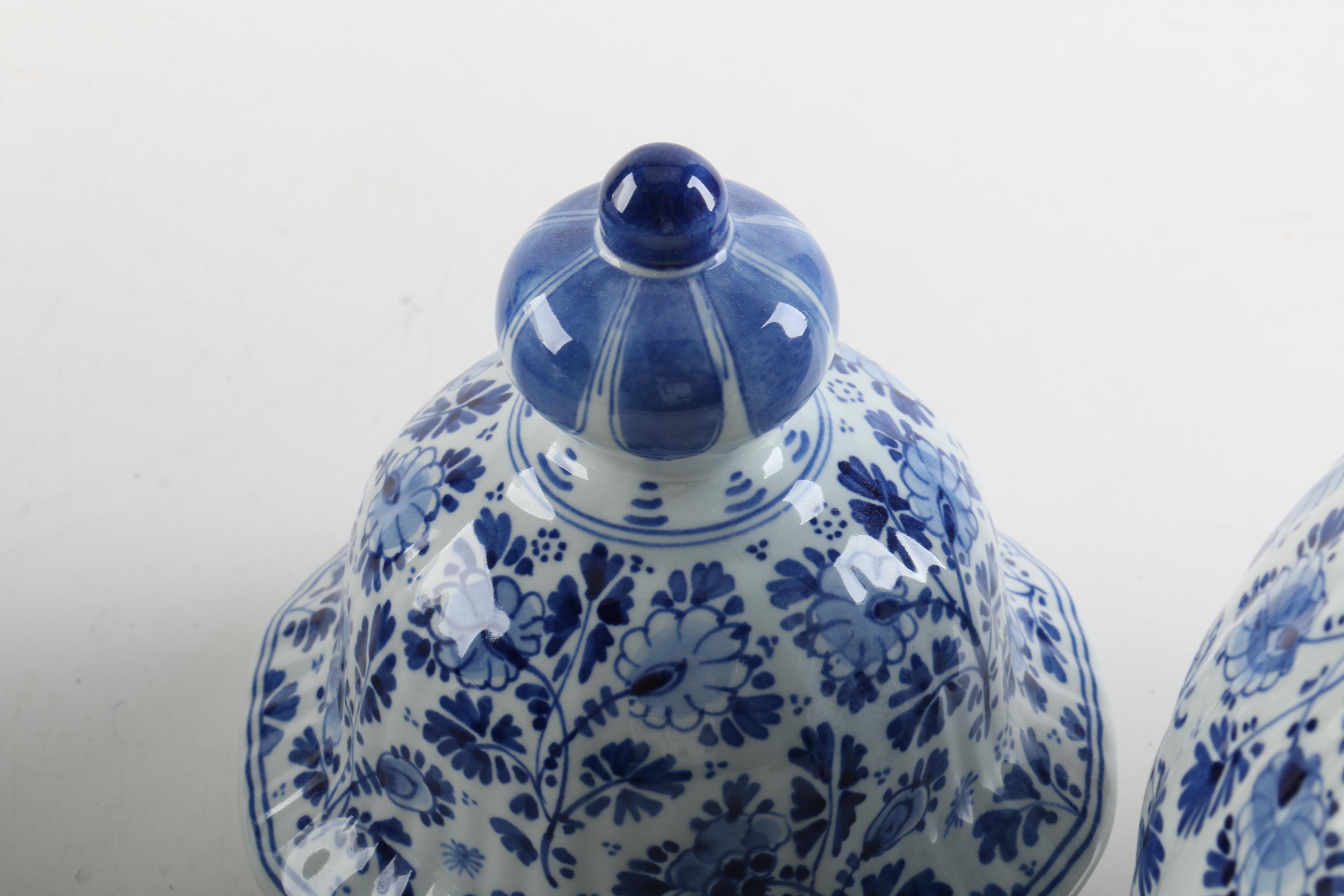 Hand-Painted Delft Style Jars Including Royal Delft and Zenith