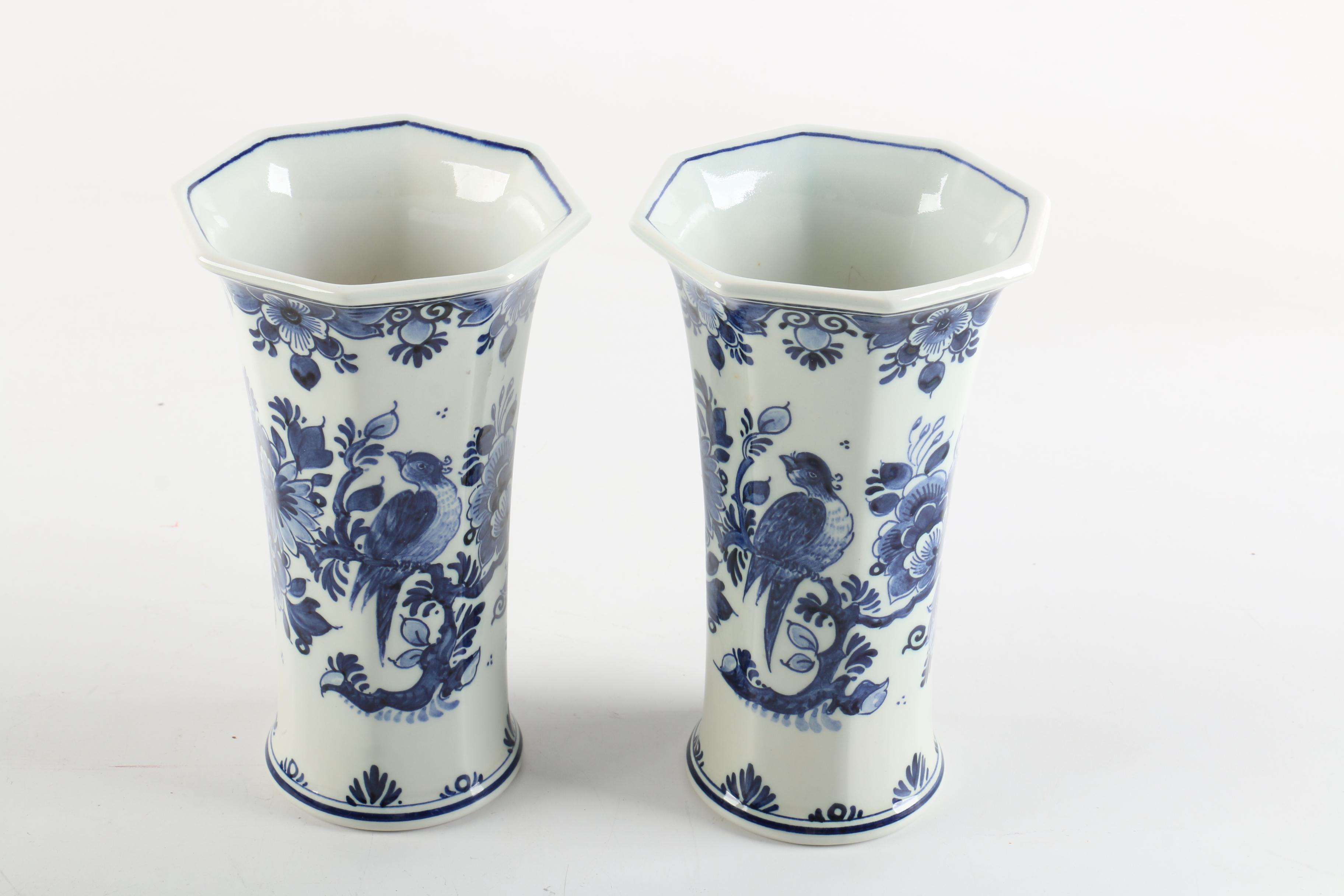 Zenith Delfts Earthenware Vases