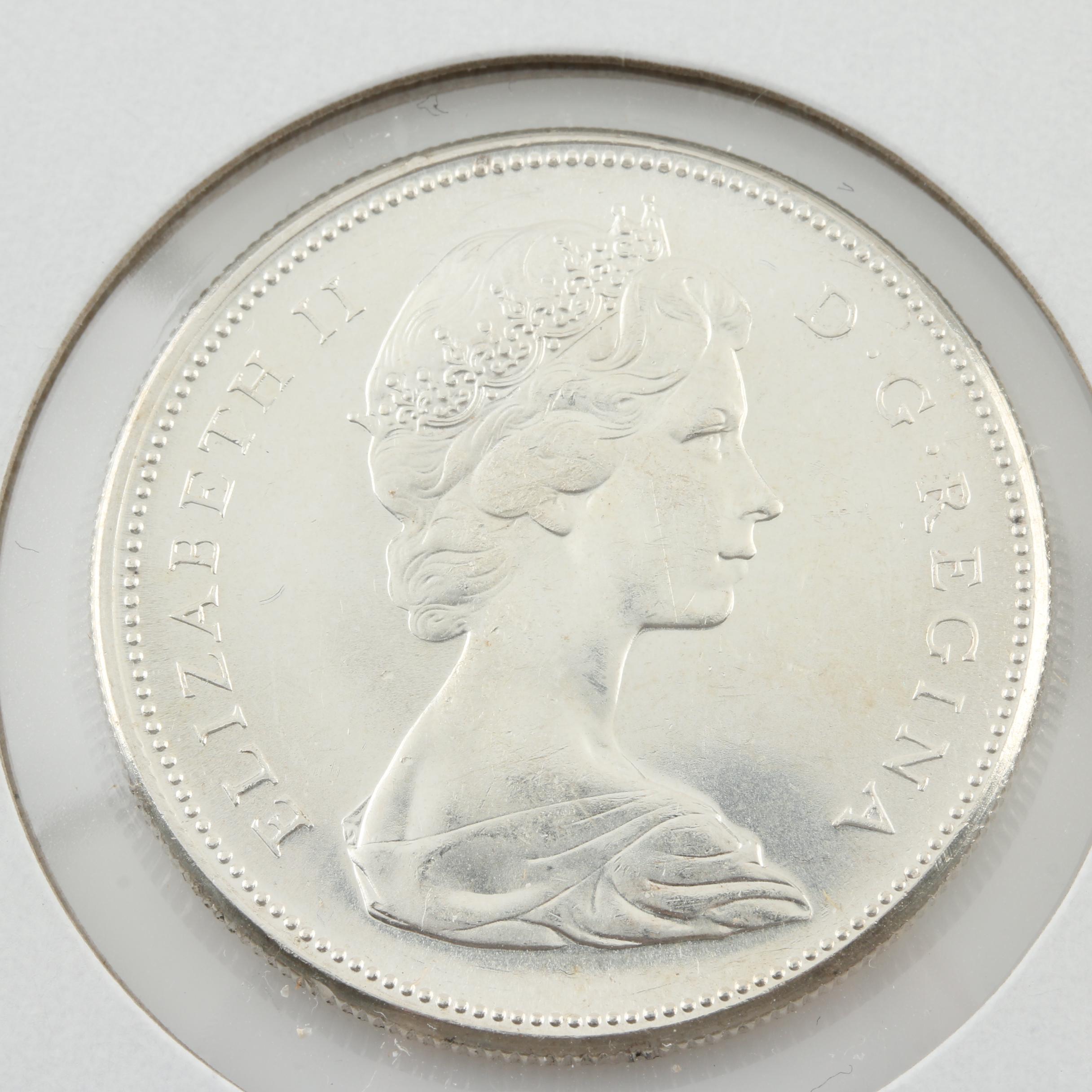 1967 Canadian Silver Dollar 100 Year Commemorative