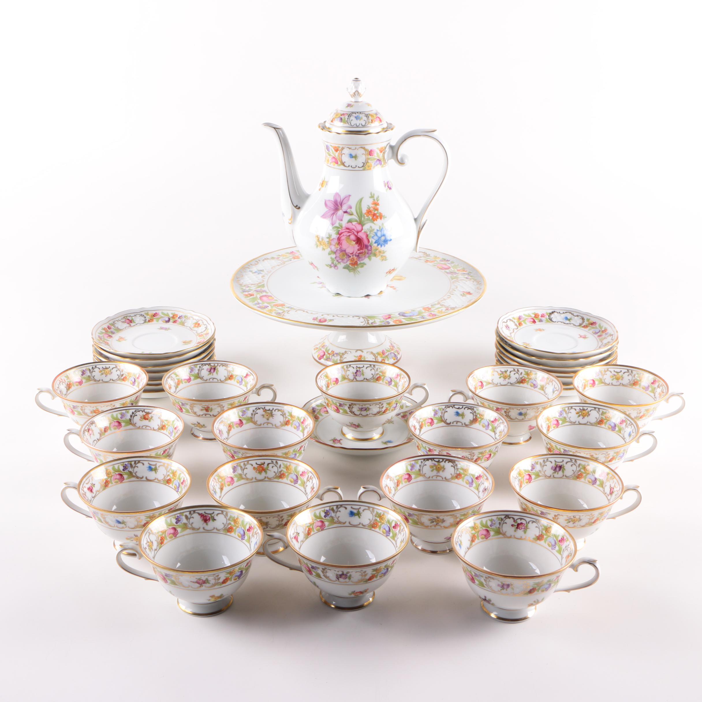Schumann "Empress Dresden Flowers" Porcelain Tea Service