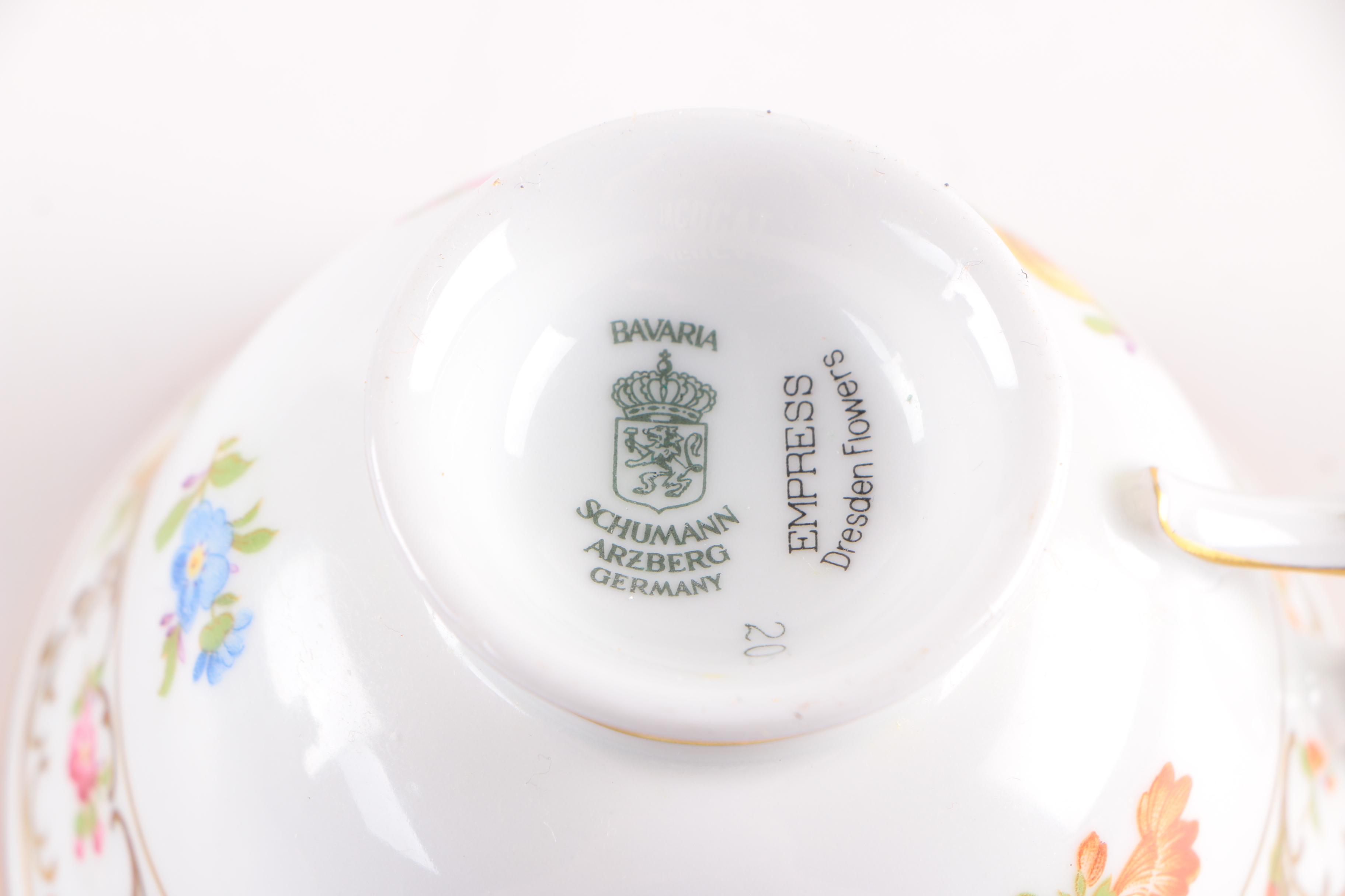 Schumann "Empress Dresden Flowers" Porcelain Tea Service