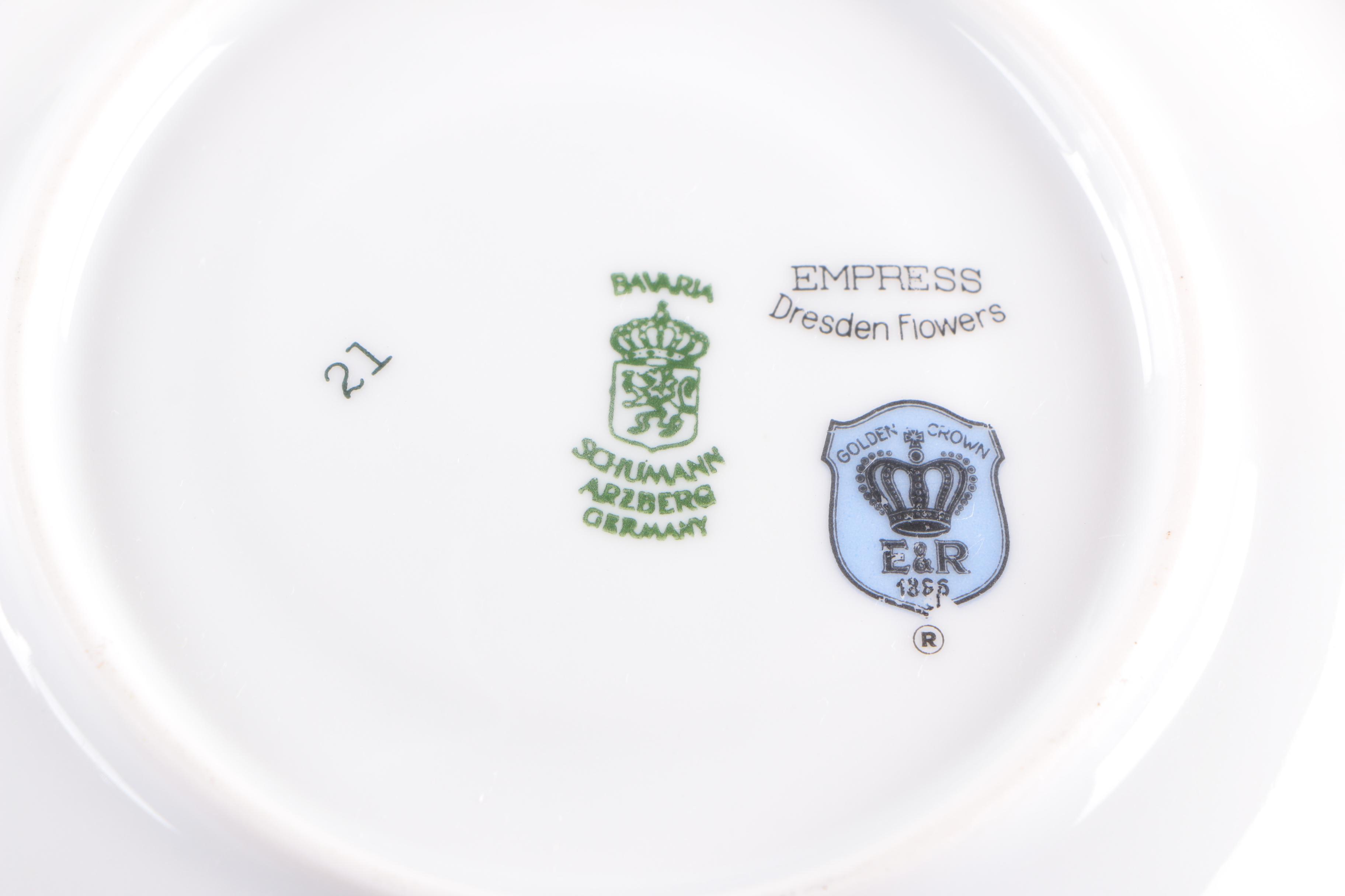 Schumann "Empress Dresden Flowers" Porcelain Tea Service