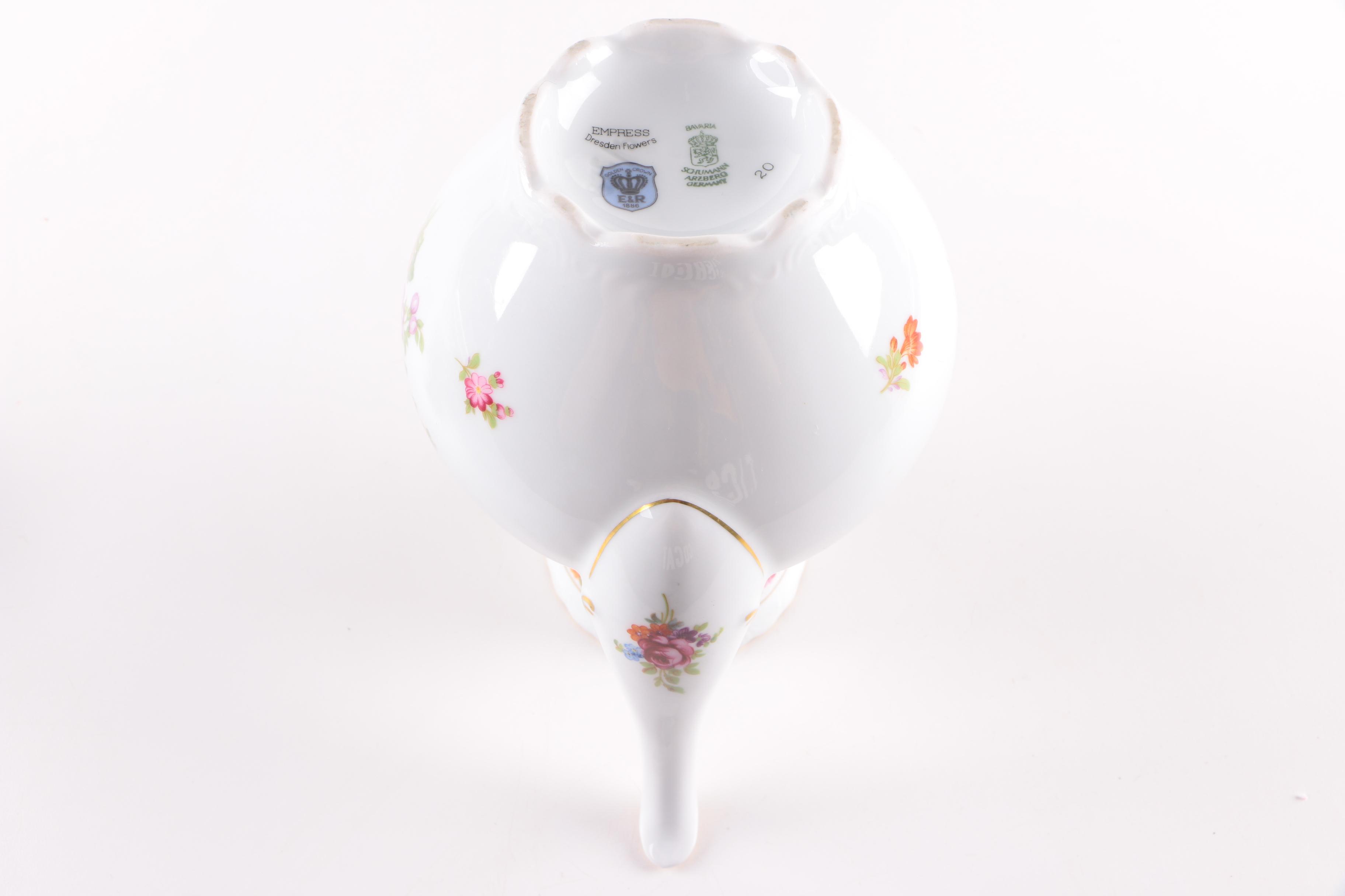 Schumann "Empress Dresden Flowers" Porcelain Tea Service
