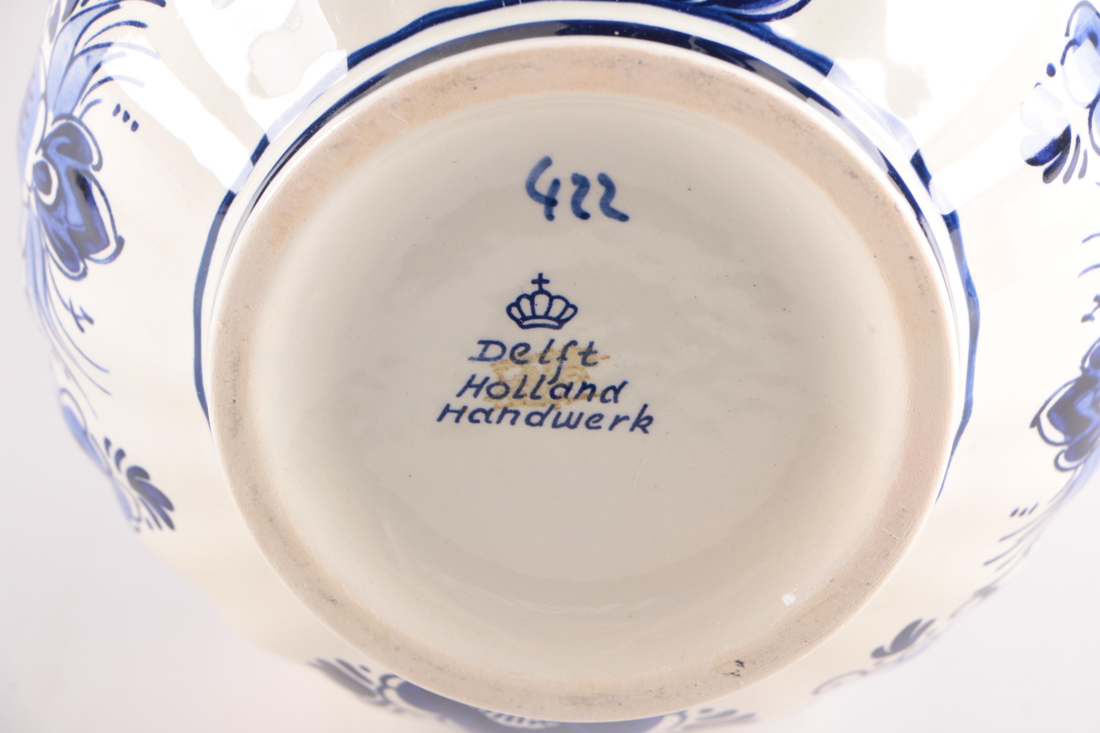 Hand Painted Delft Vases and Candlestick