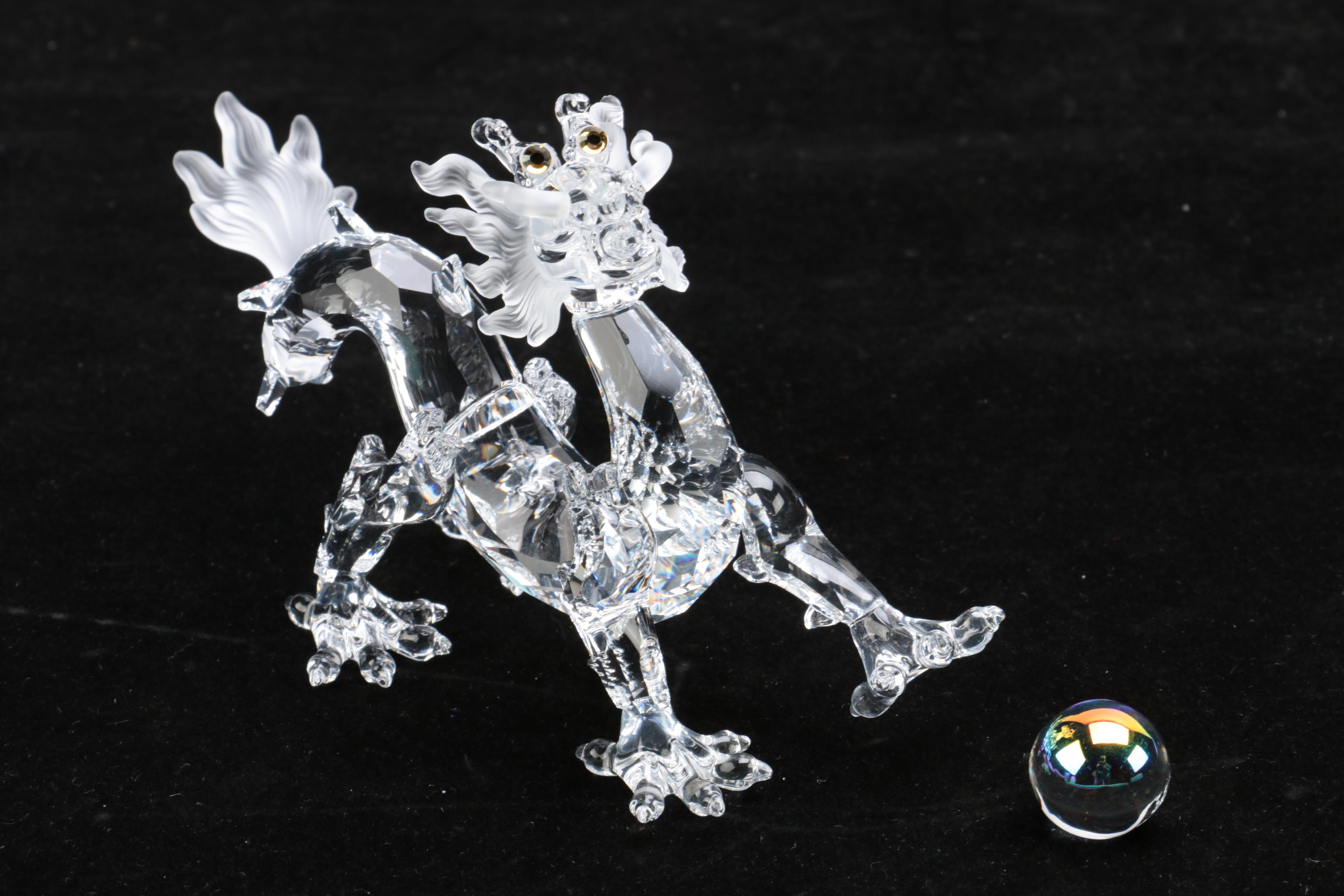 Swarovski Crystal Dragon Figurine
