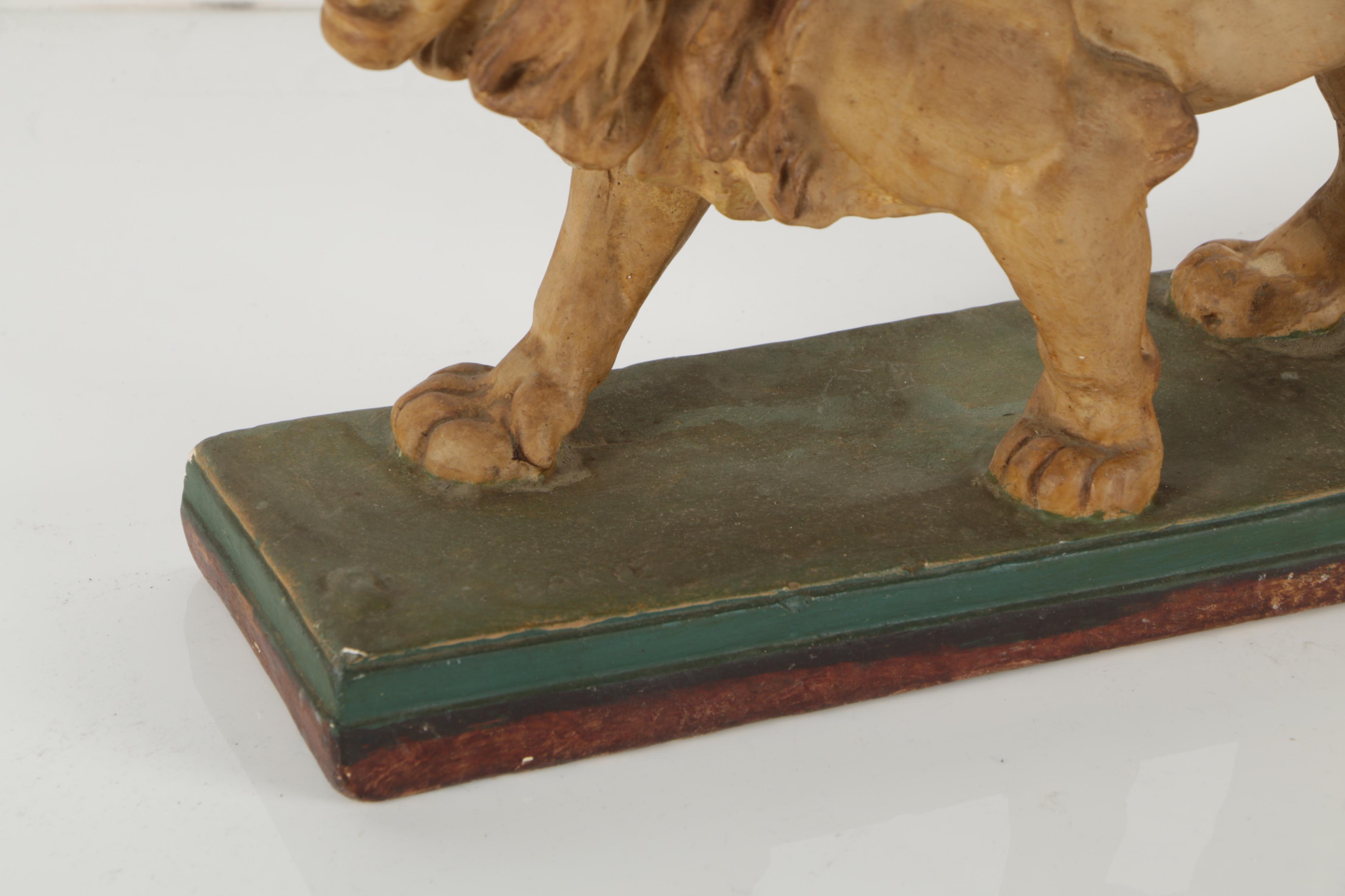 Plaster Sculpture After Antoine-Louis Barye's "Le Lion Qui Marche"