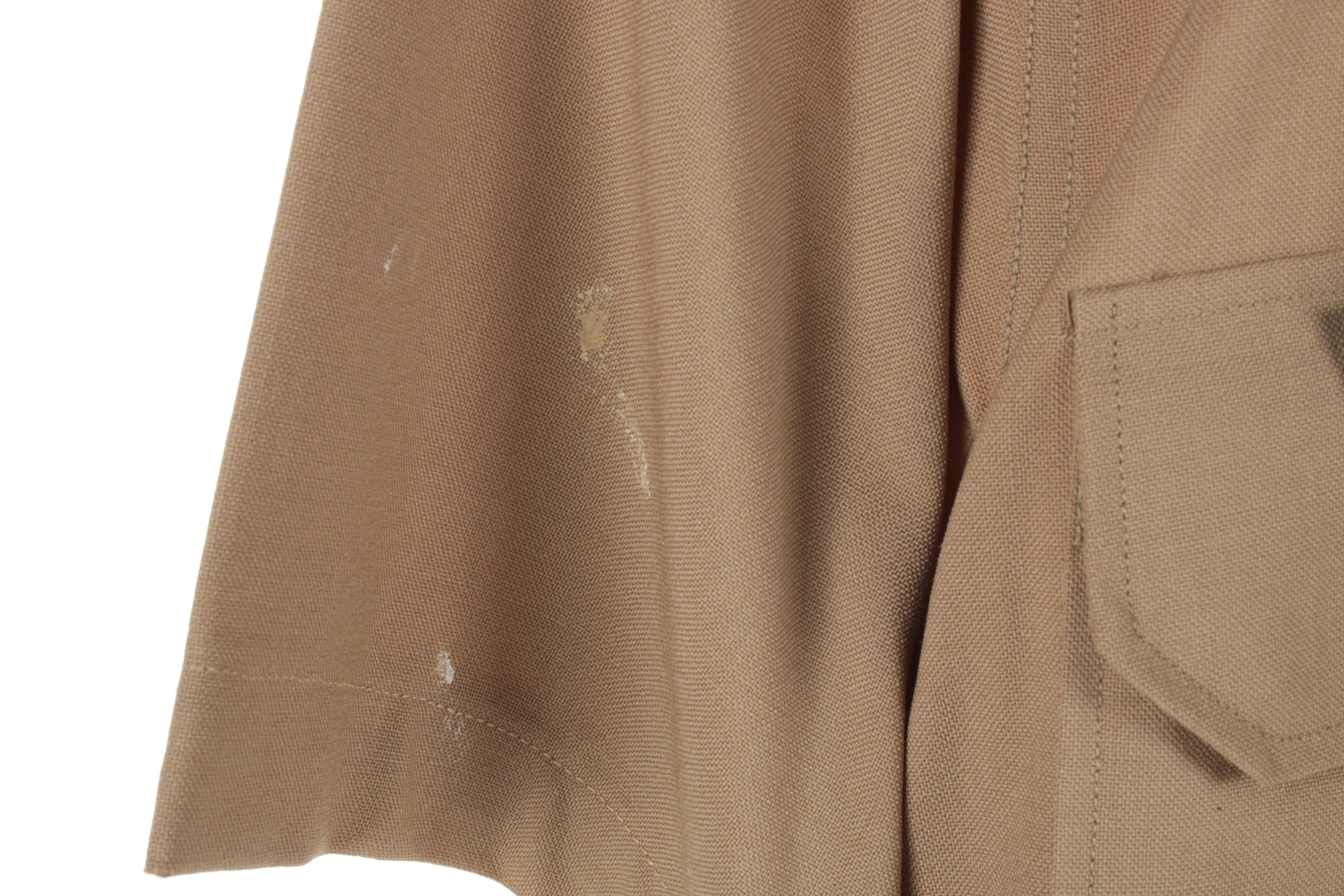 Men's Vintage Army Uniform with Ribbon Bars and Pins