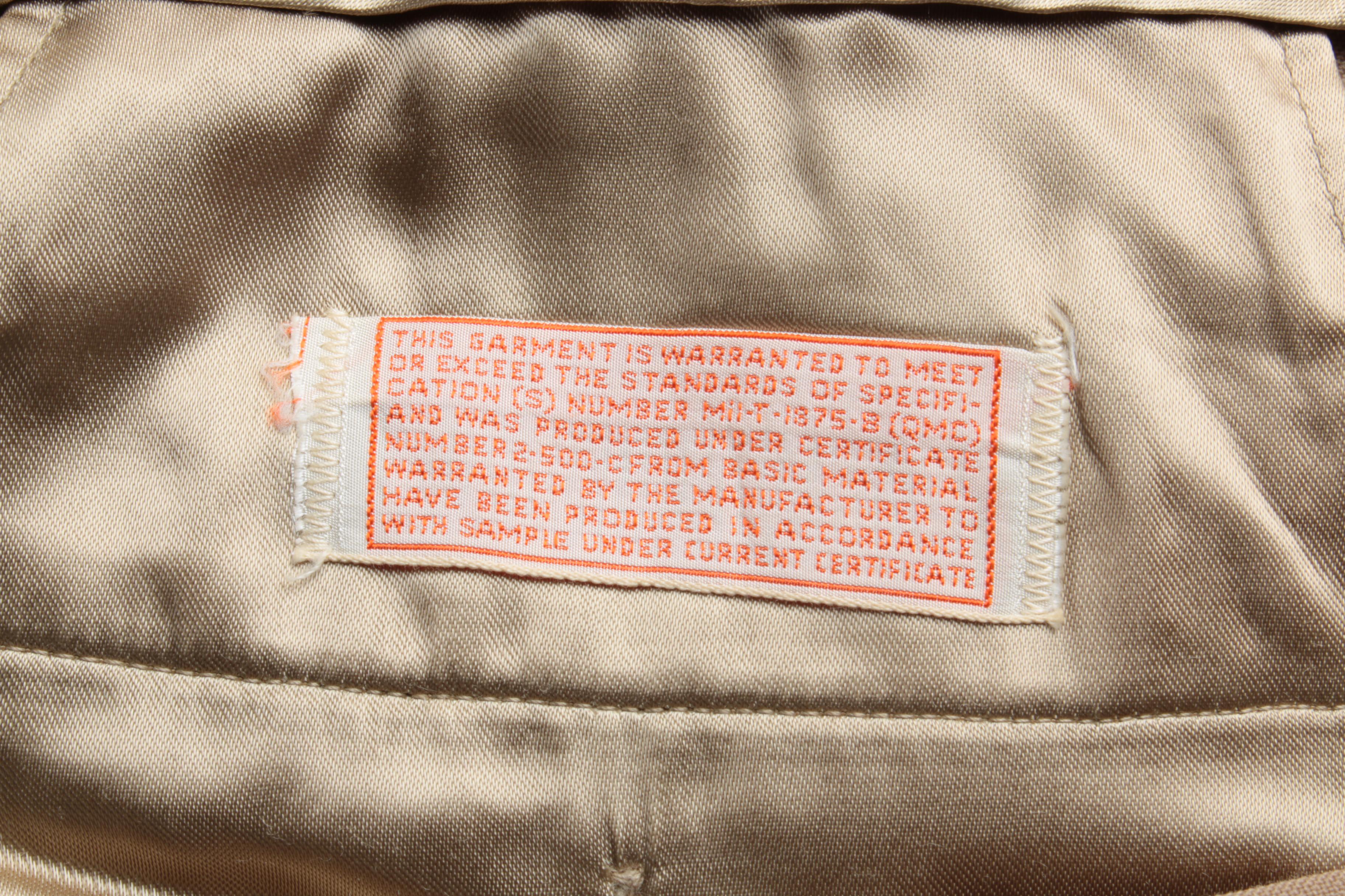 Men's Vintage Army Uniform with Ribbon Bars and Pins