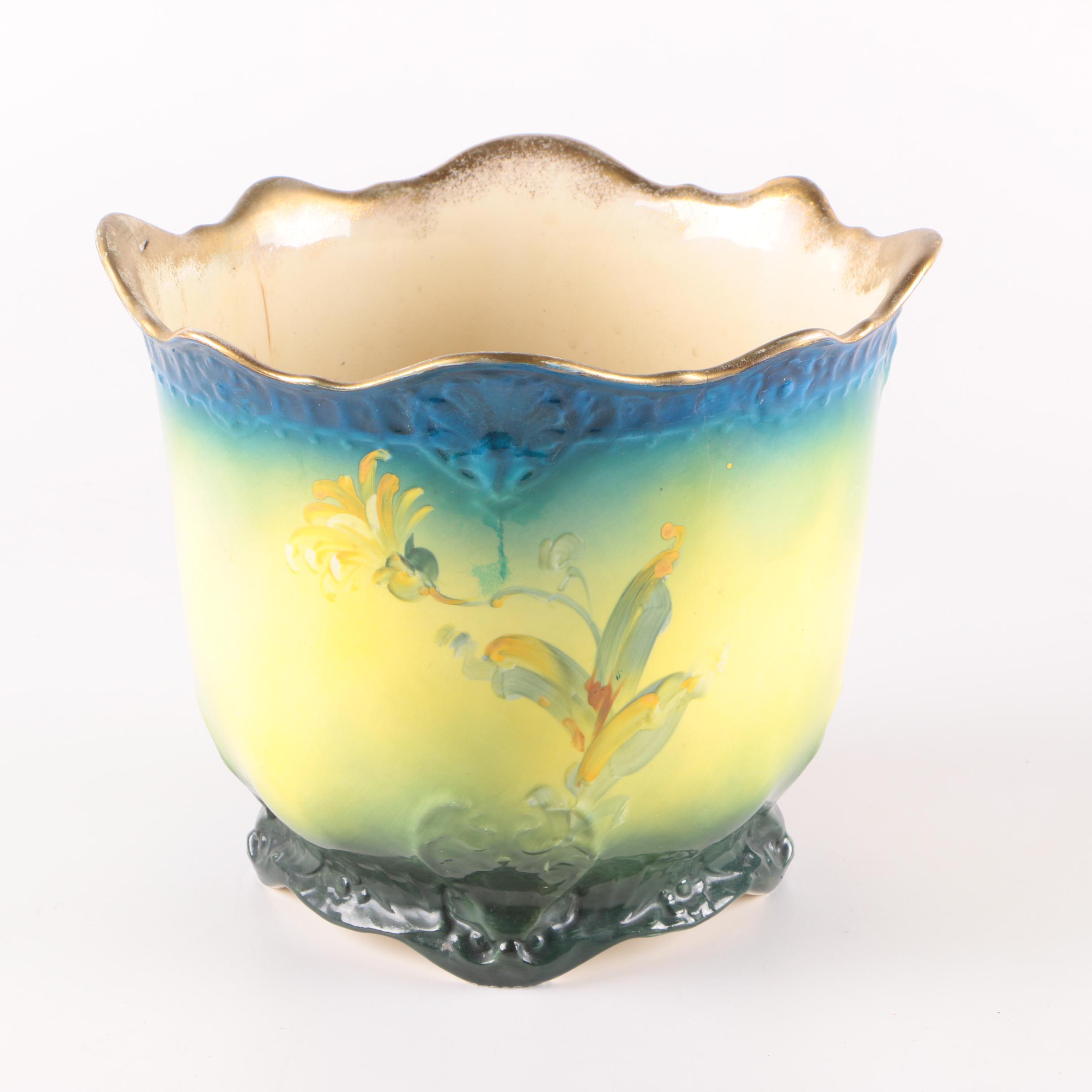 Ceramic Art Pottery Floral Planter