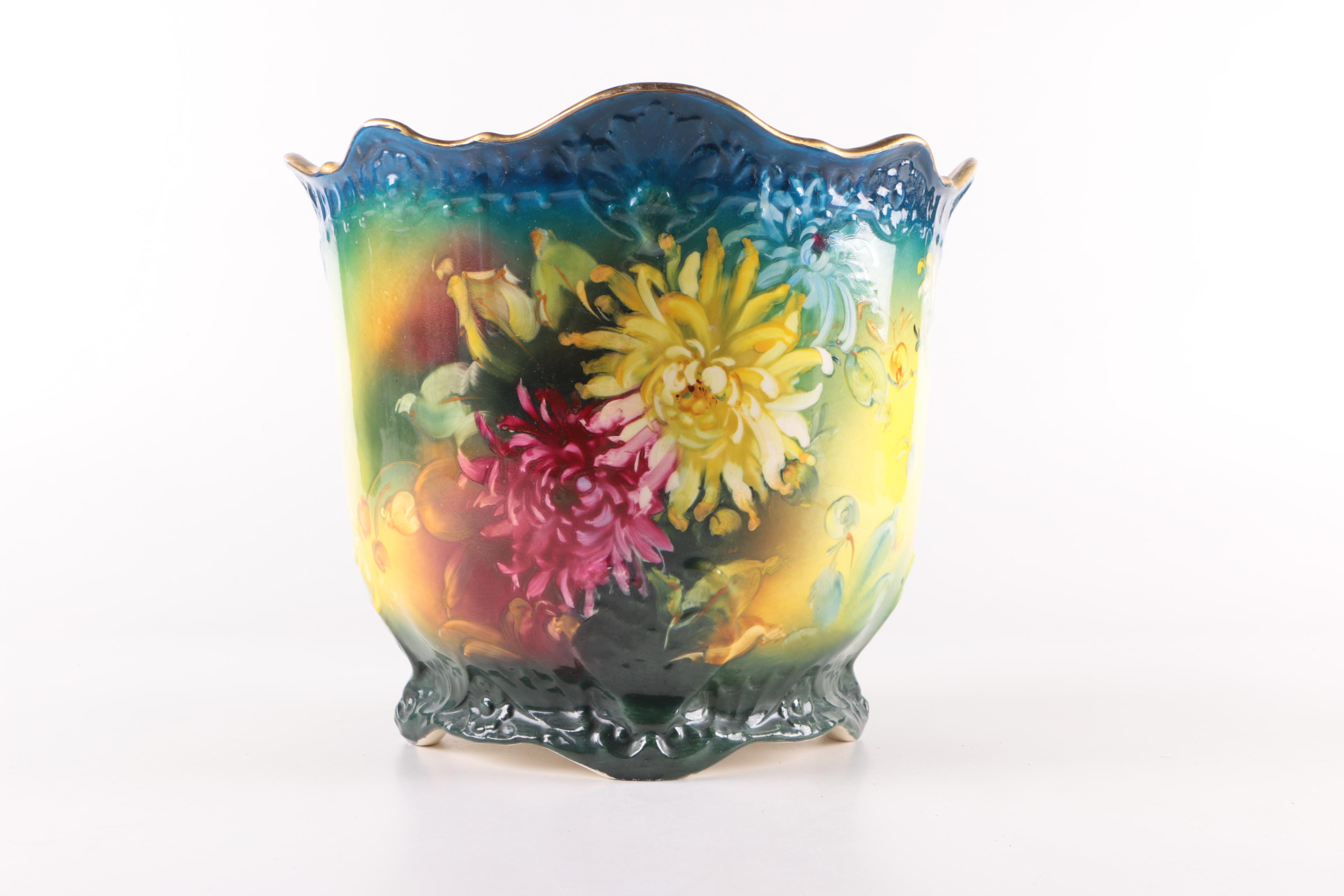 Ceramic Art Pottery Floral Planter