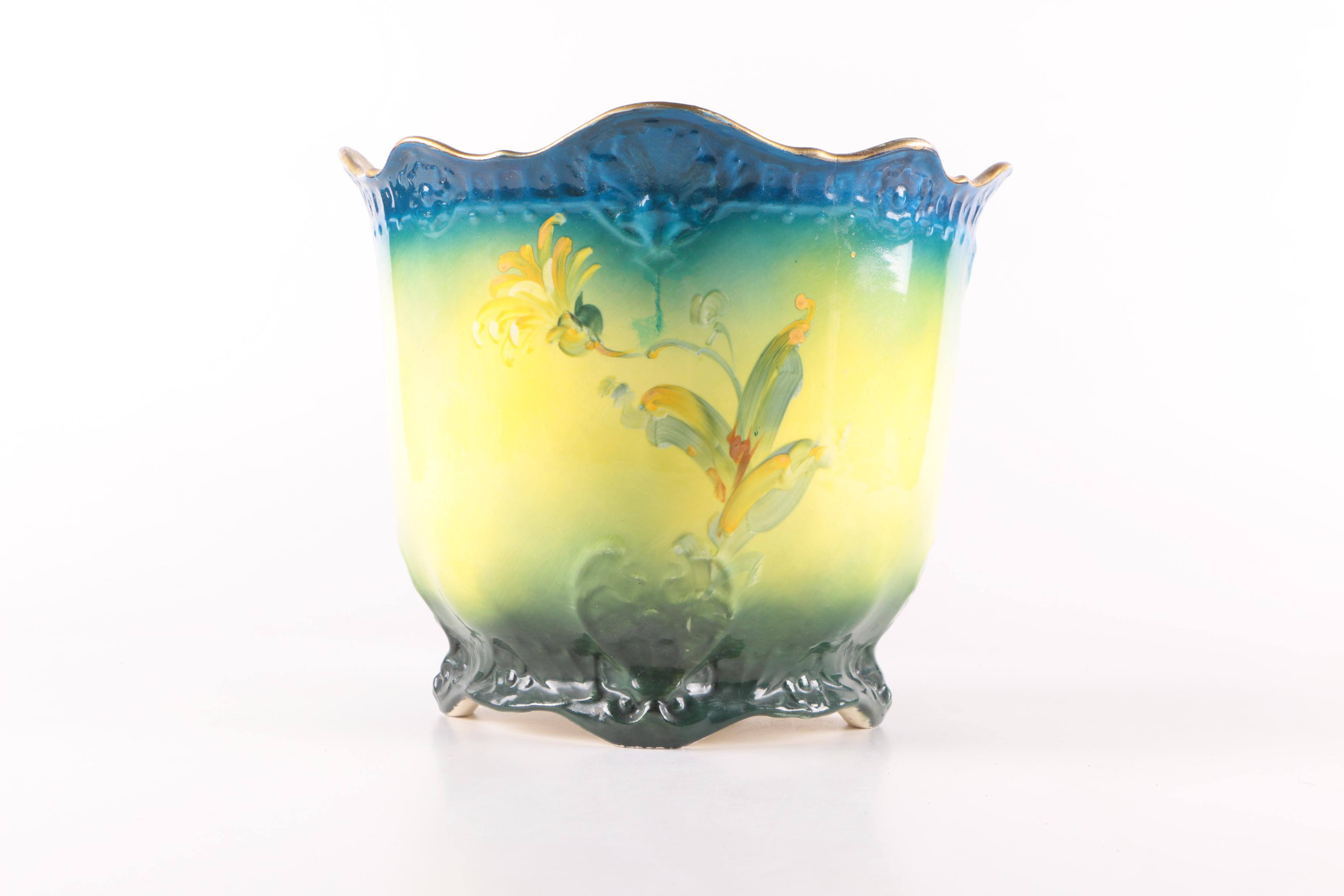 Ceramic Art Pottery Floral Planter