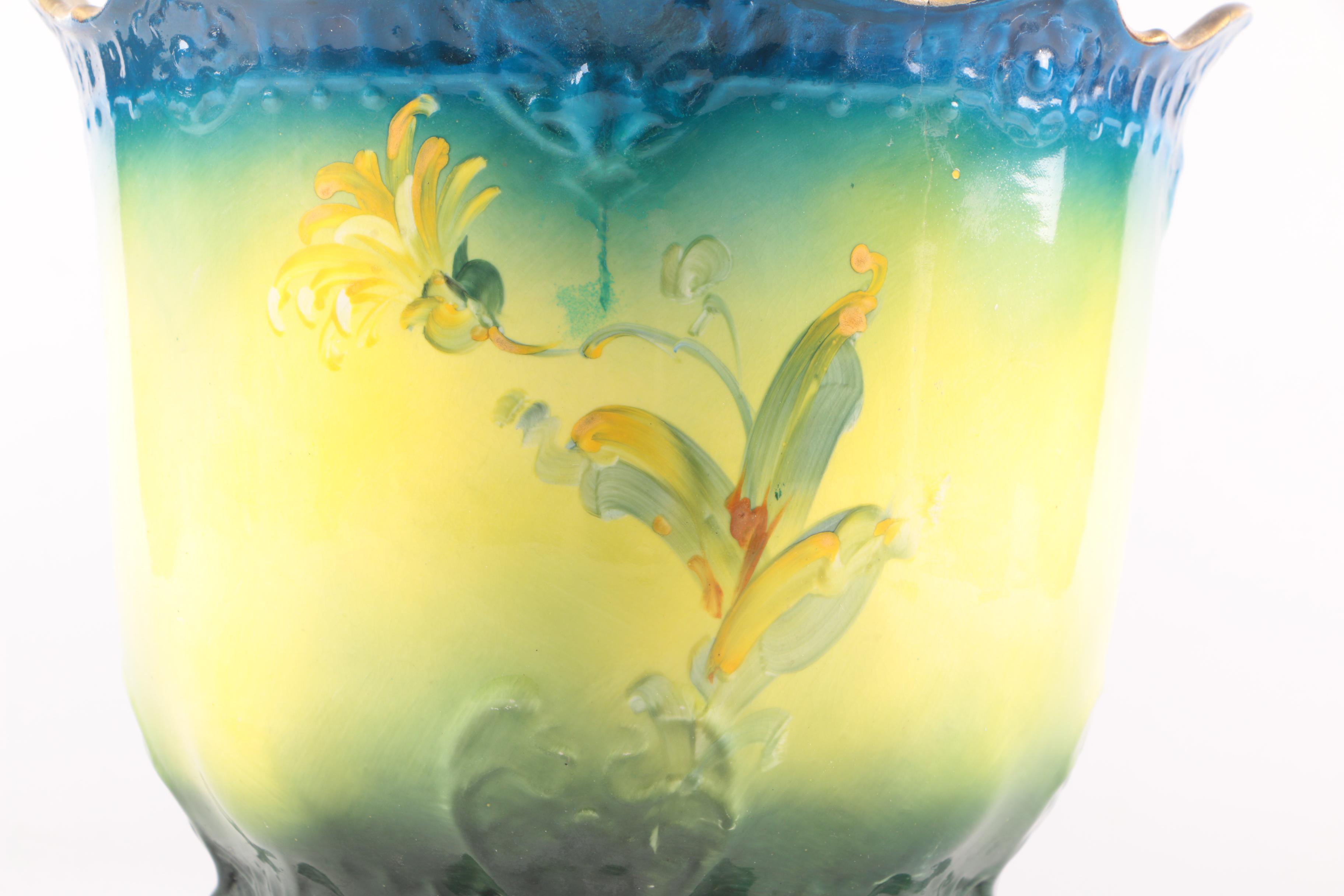 Ceramic Art Pottery Floral Planter