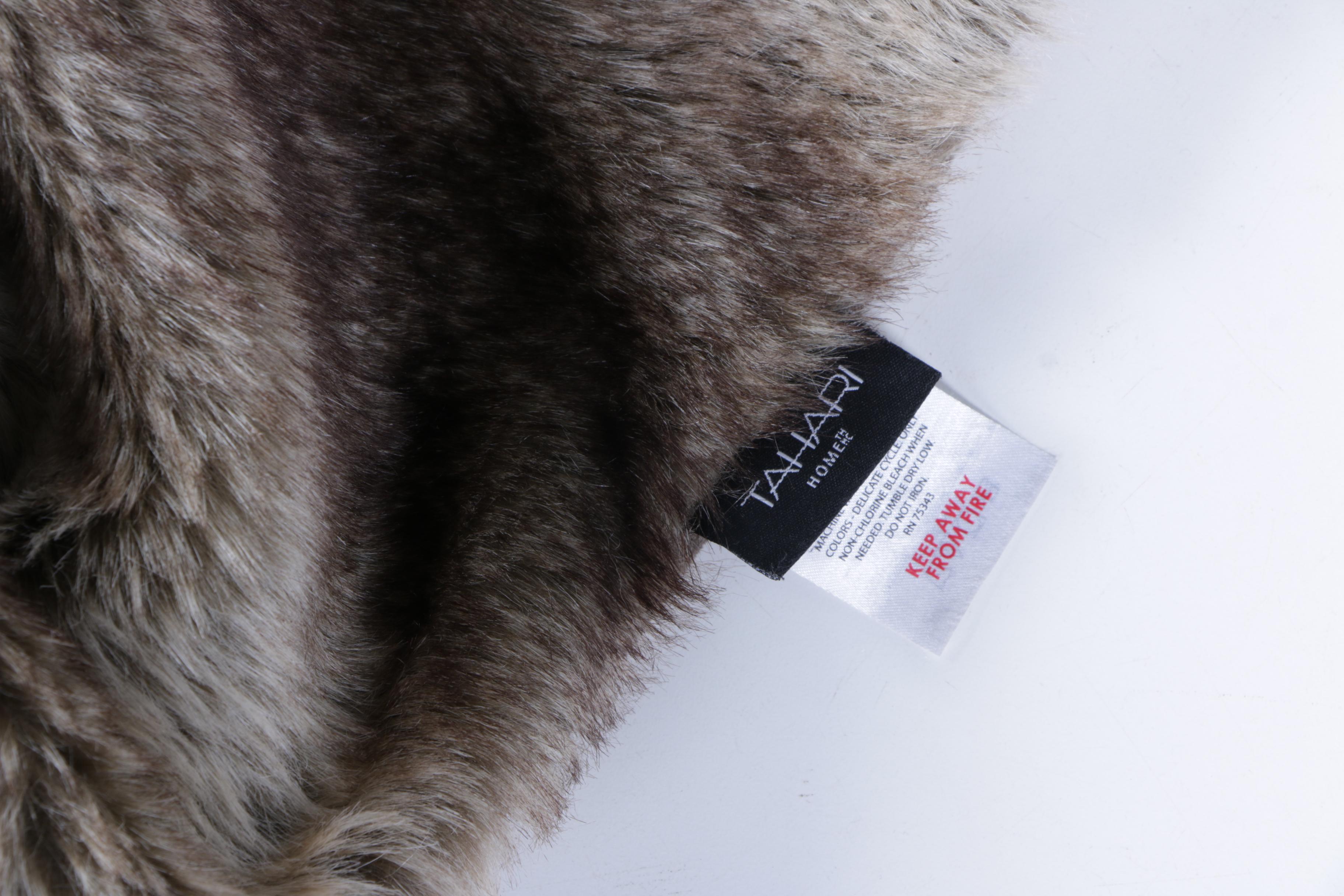 Faux Fur Pillows and Throw Featuring Nicole Miller and Tahari