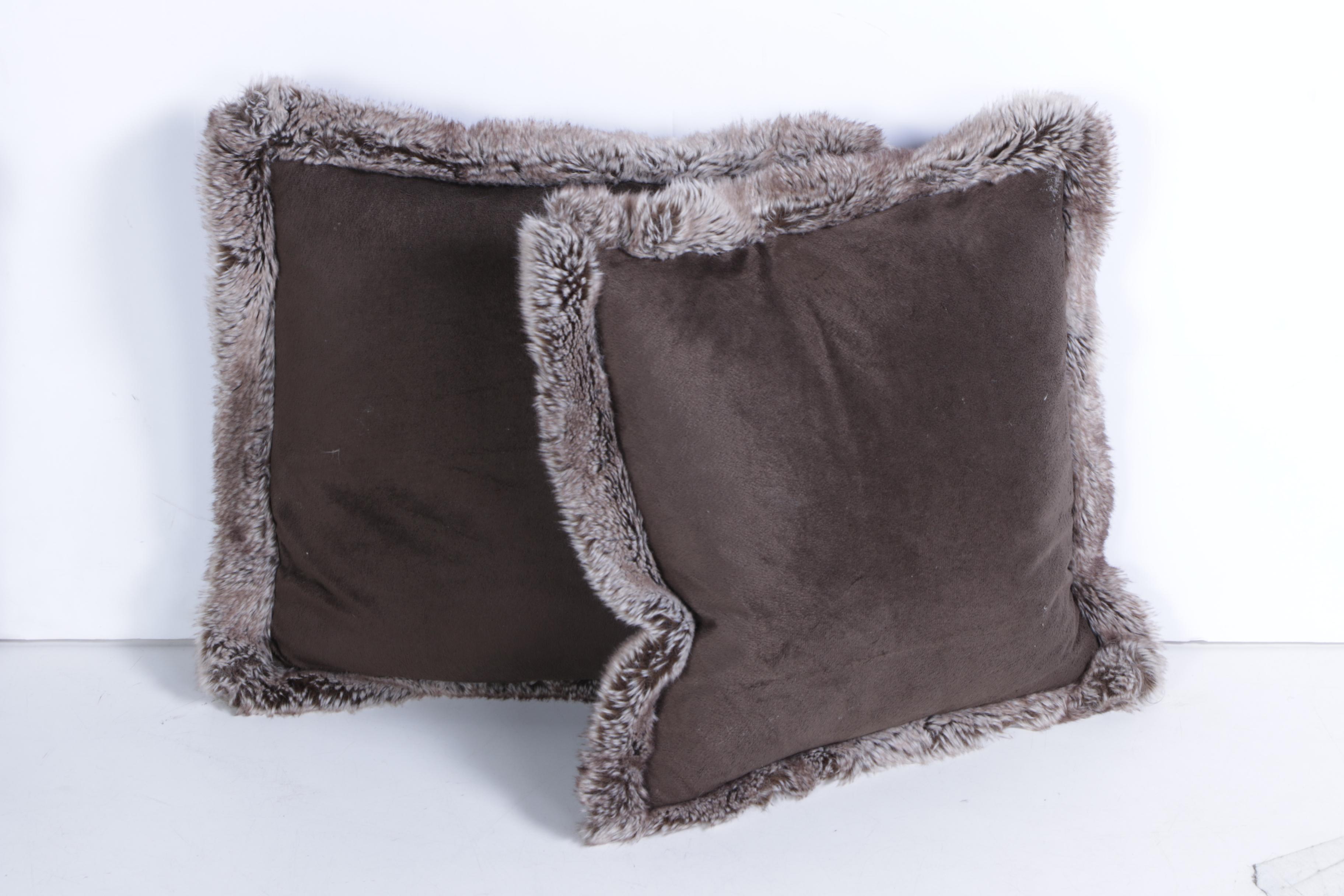 Faux Fur Pillows and Throw Featuring Nicole Miller and Tahari