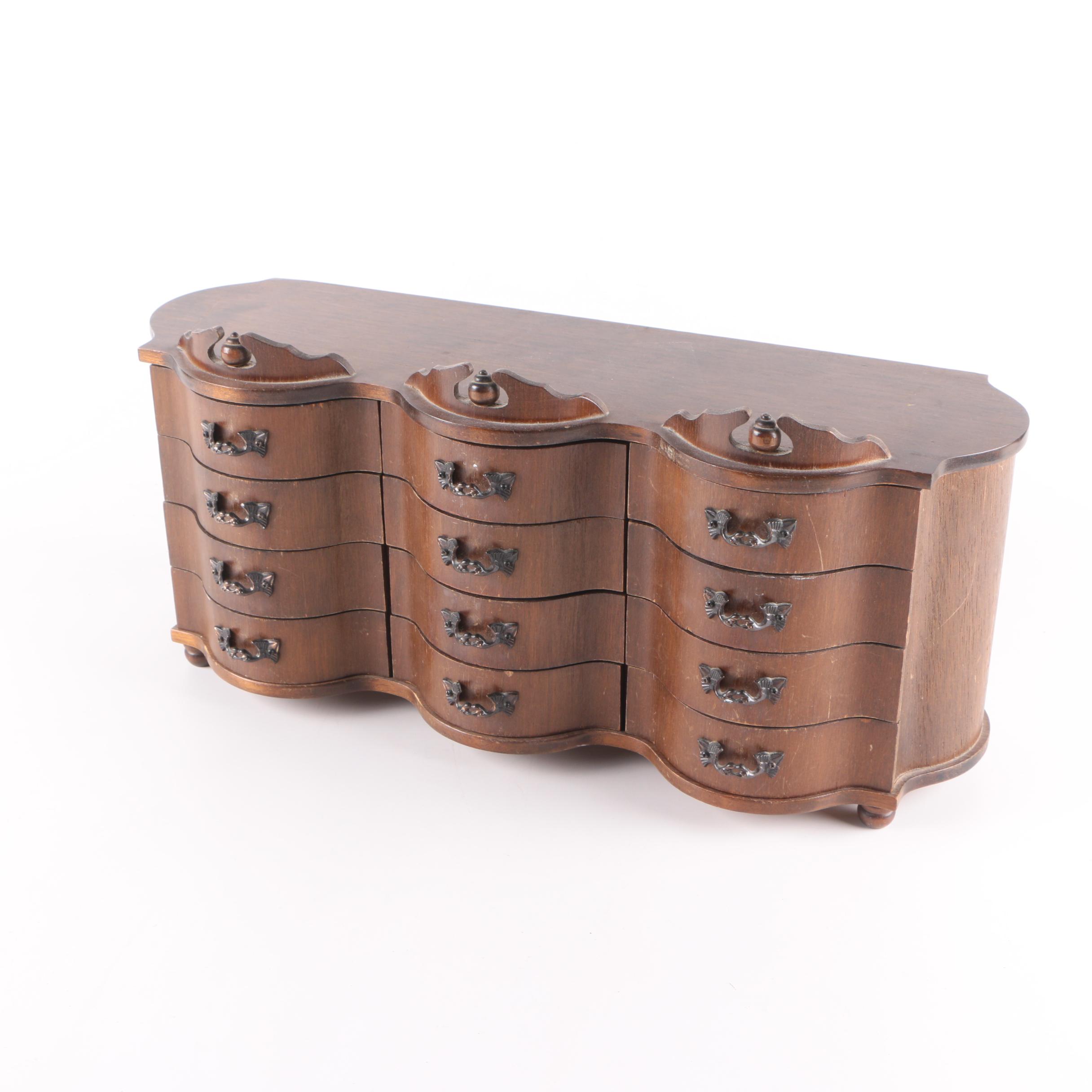 Vintage Wooden Jewelry Music Box