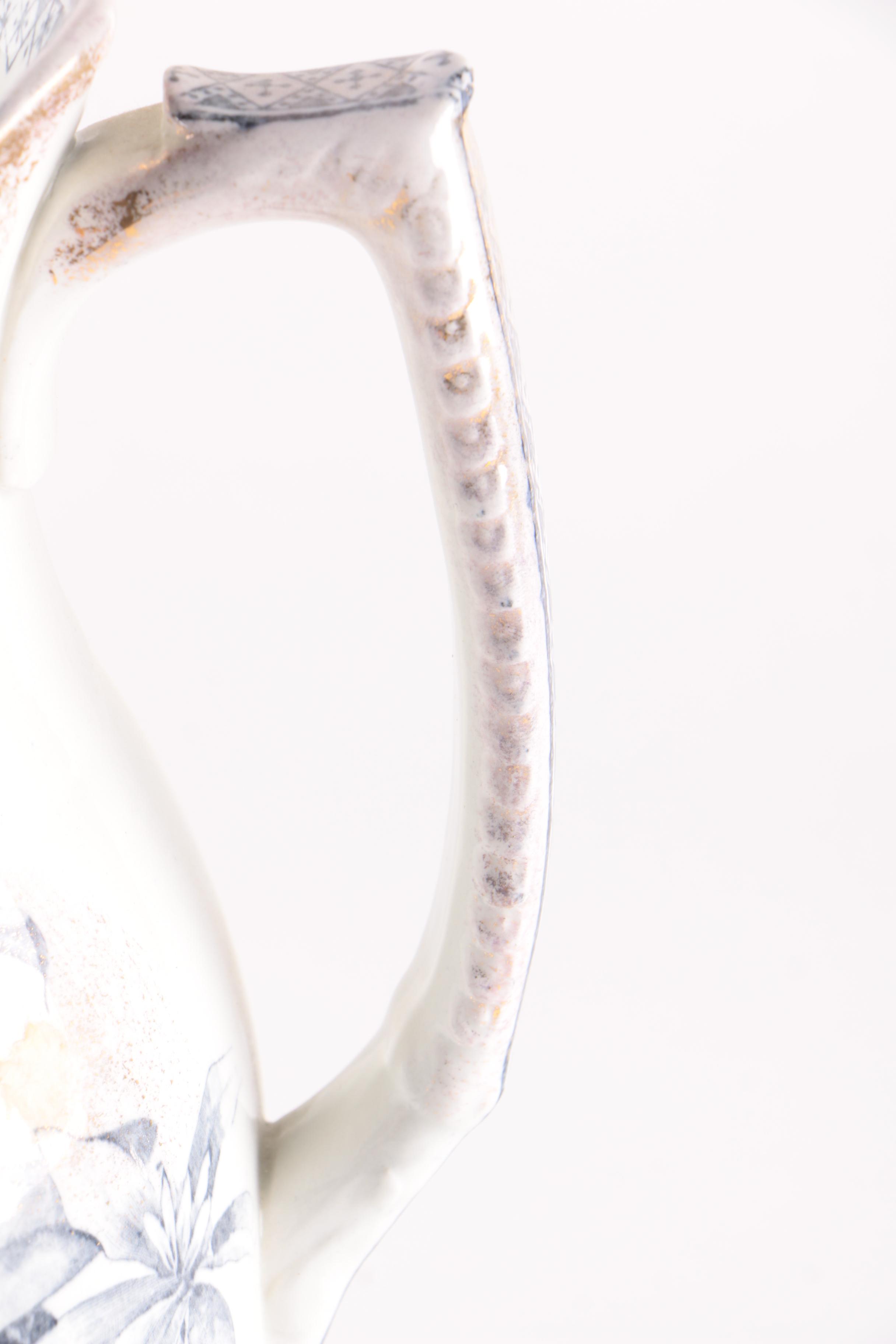 1889 Staffordshire "Dulton" Ironstone Pitcher and Wash Basin