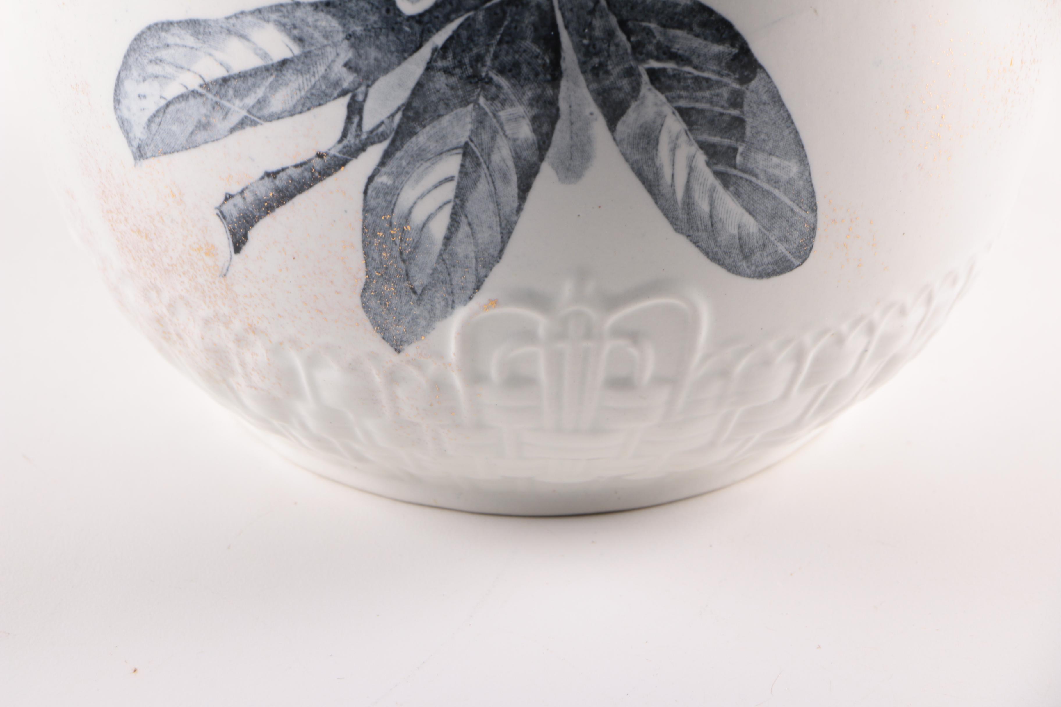 1889 Staffordshire "Dulton" Ironstone Pitcher and Wash Basin