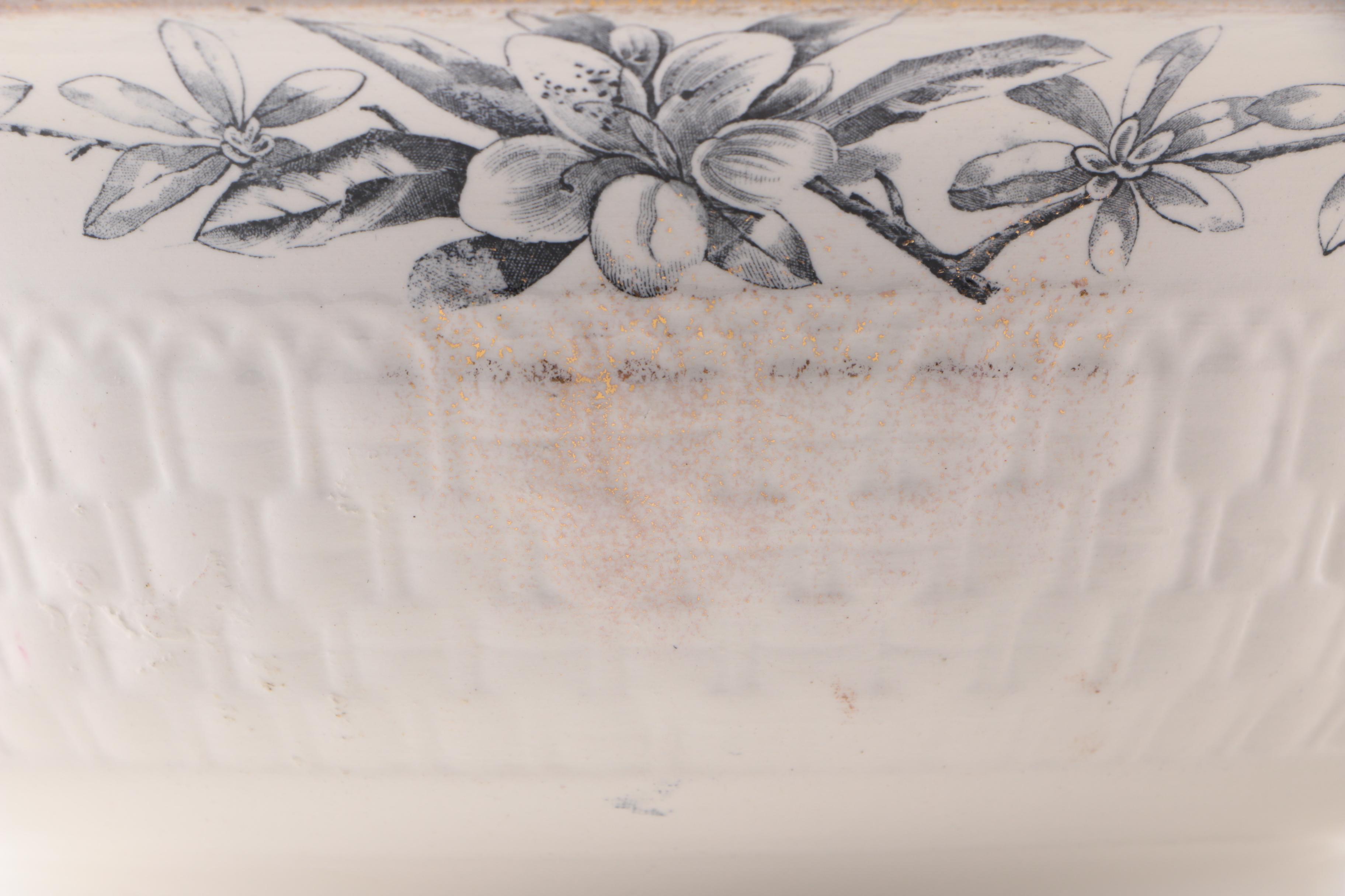 1889 Staffordshire "Dulton" Ironstone Pitcher and Wash Basin