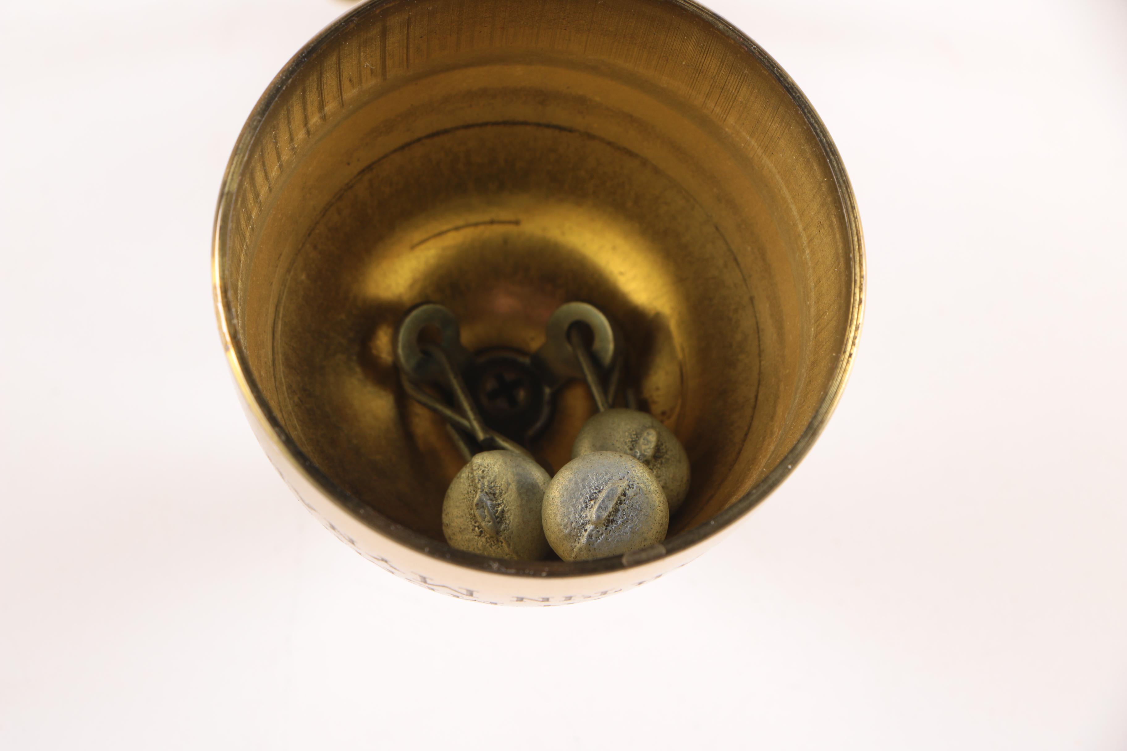 Brass Bird Themed Bells on Stand