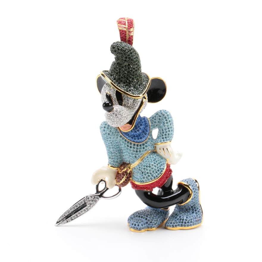 Arribas Crystal "Brave Little Tailor" Mickey Mouse Figurine