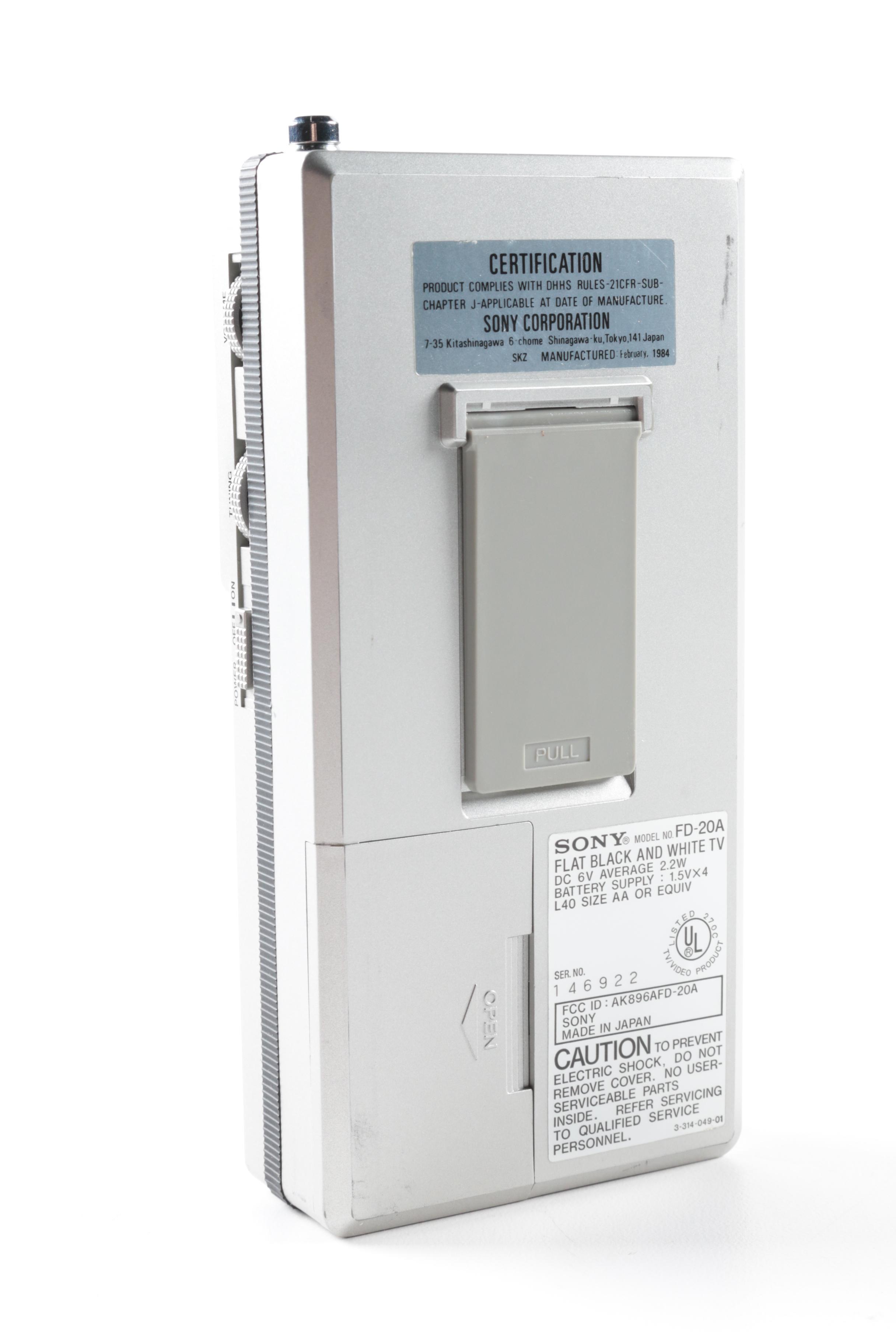 Vintage Sony Watchman Portable Television