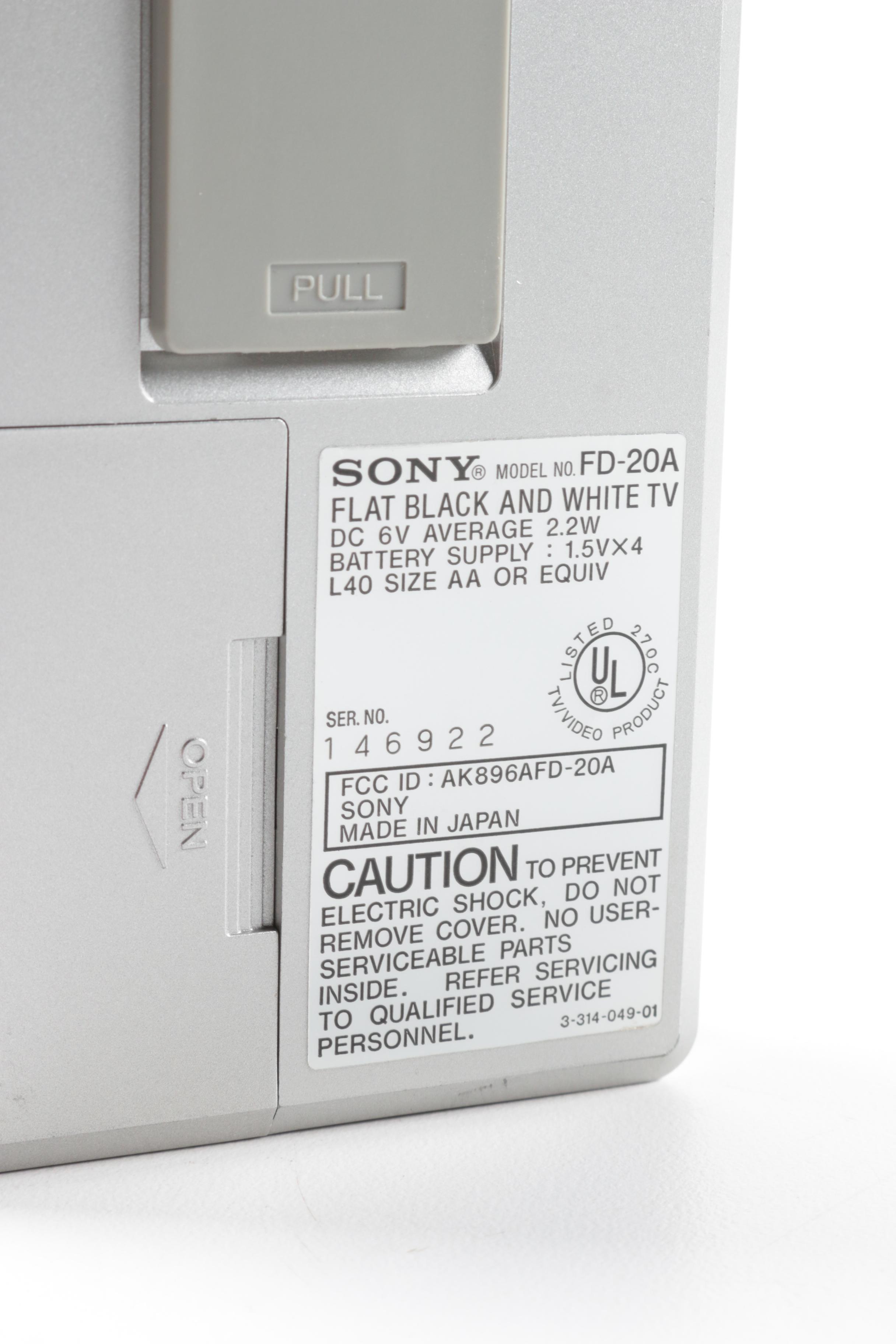 Vintage Sony Watchman Portable Television