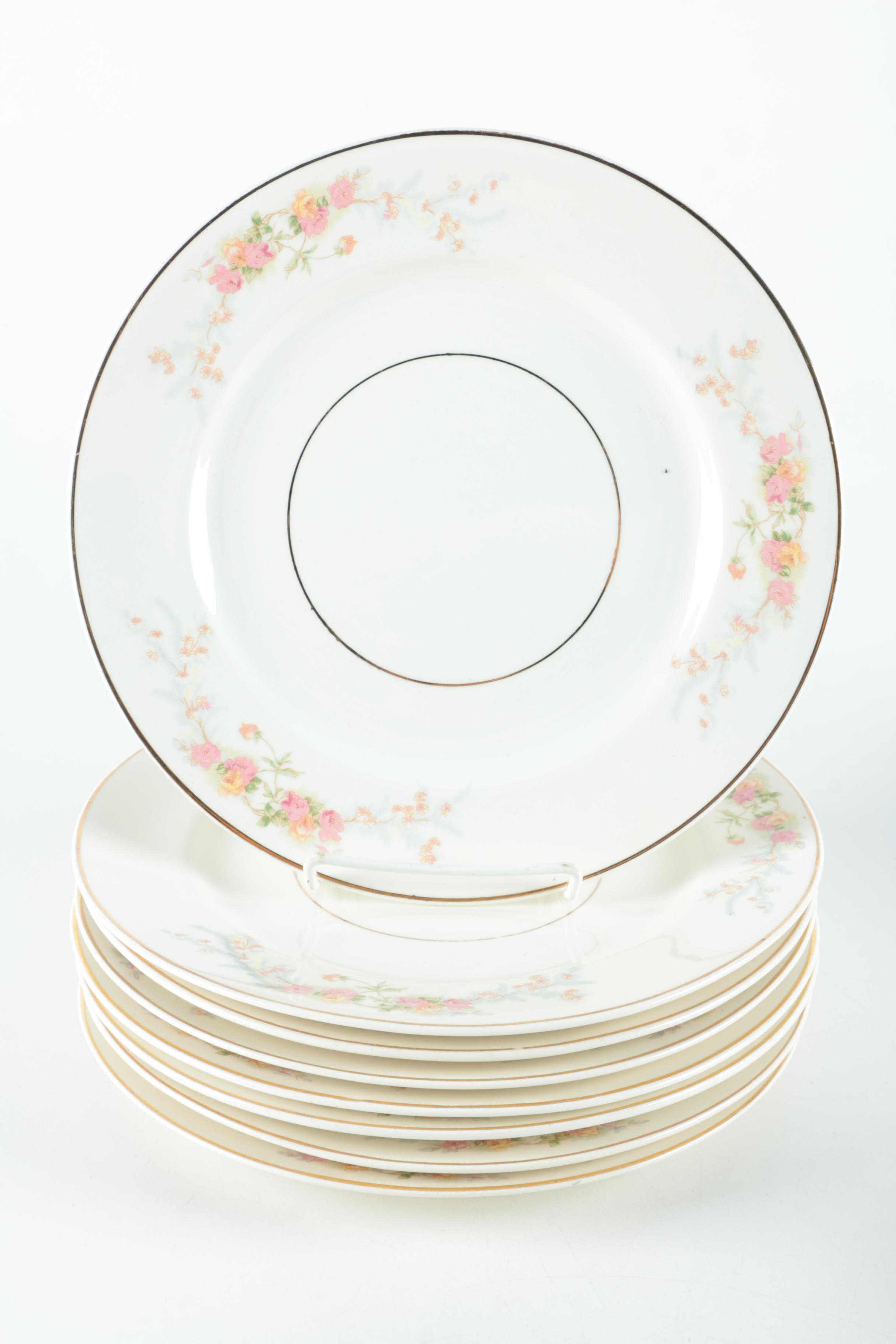 Vintage Harker Pottery "Sweetheart Rose" 22K Gold Dinnerware 1940s