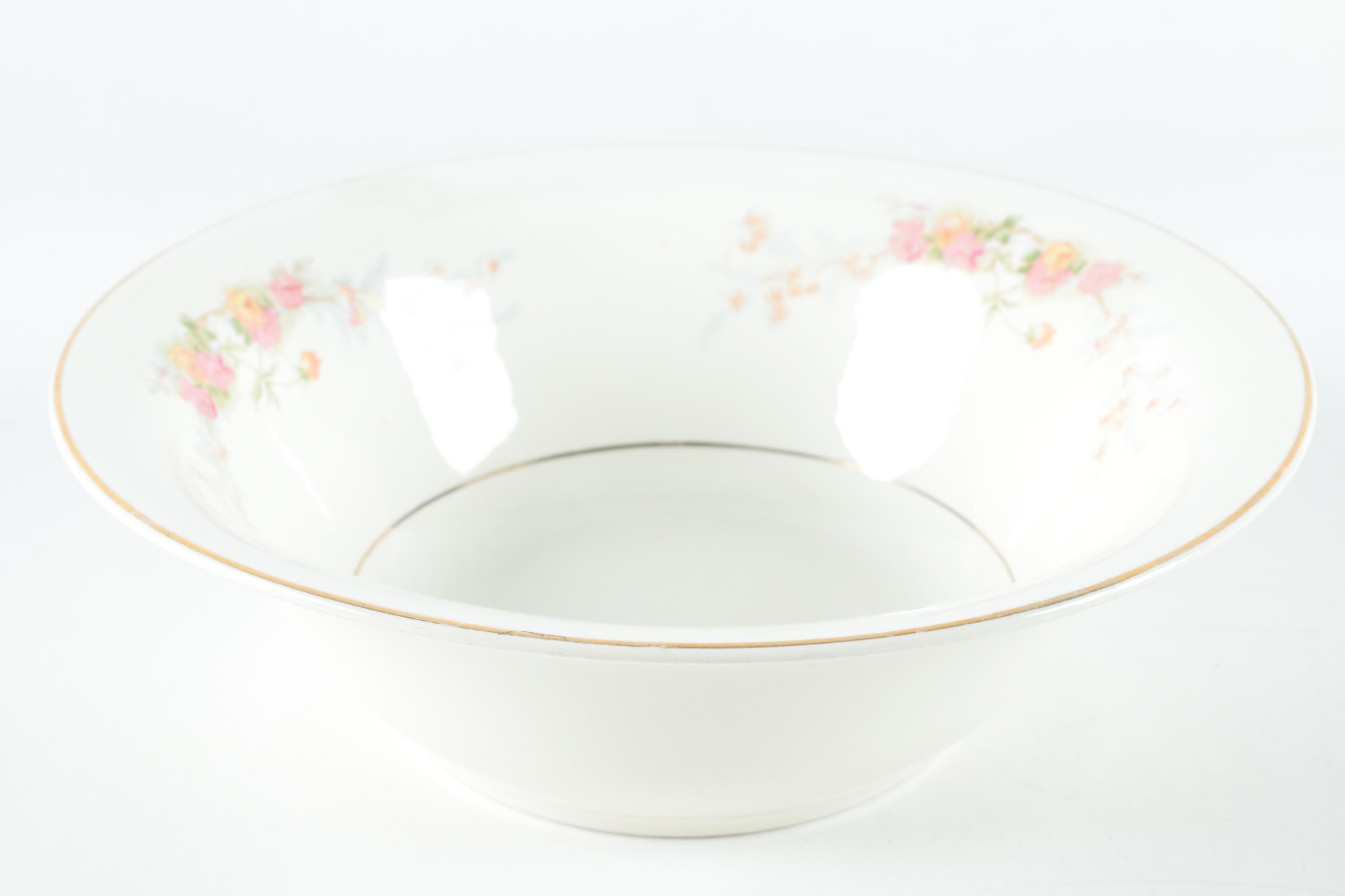 Vintage Harker Pottery "Sweetheart Rose" 22K Gold Dinnerware 1940s