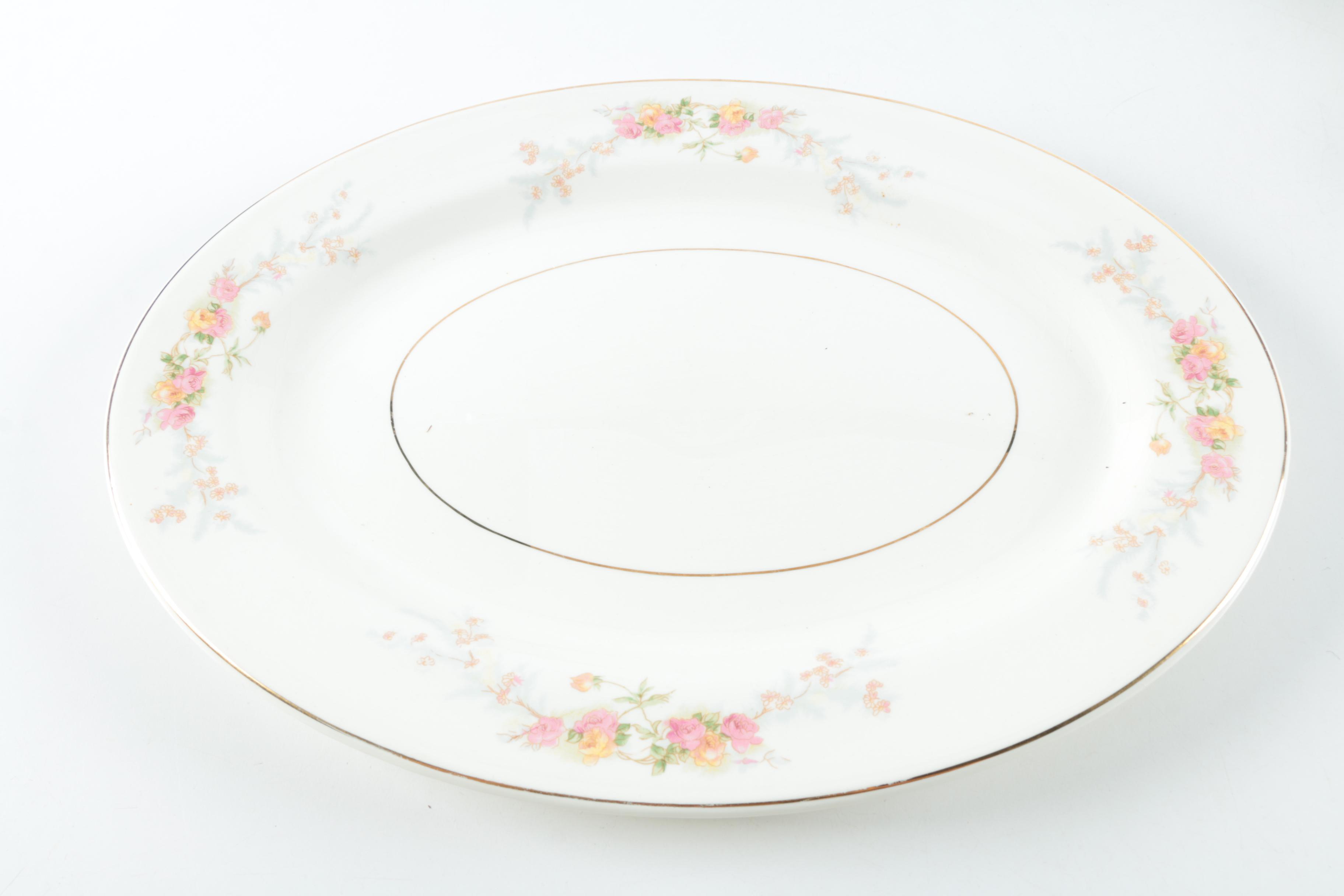 Vintage Harker Pottery "Sweetheart Rose" 22K Gold Dinnerware 1940s