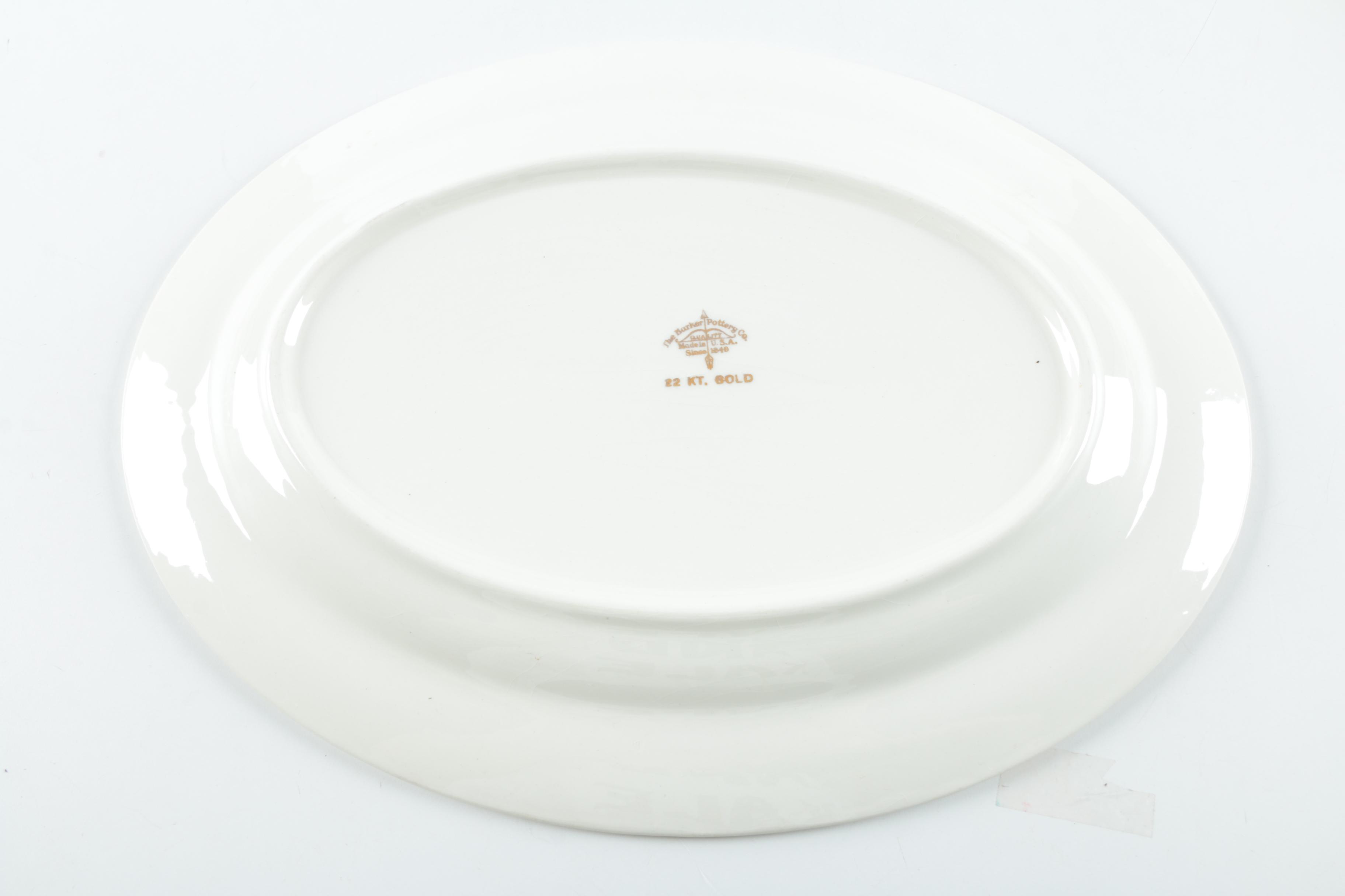 Vintage Harker Pottery "Sweetheart Rose" 22K Gold Dinnerware 1940s