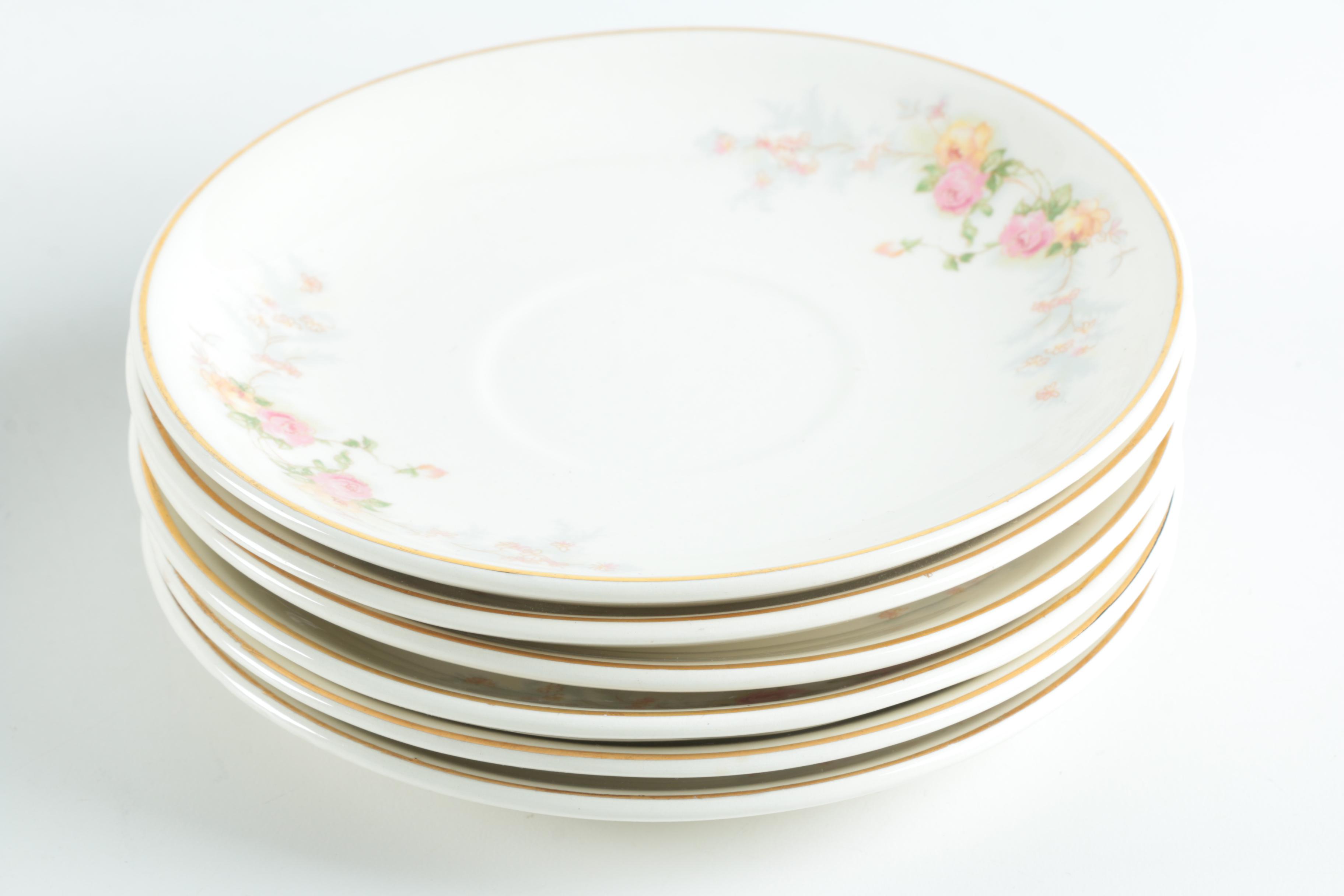 Vintage Harker Pottery "Sweetheart Rose" 22K Gold Dinnerware 1940s