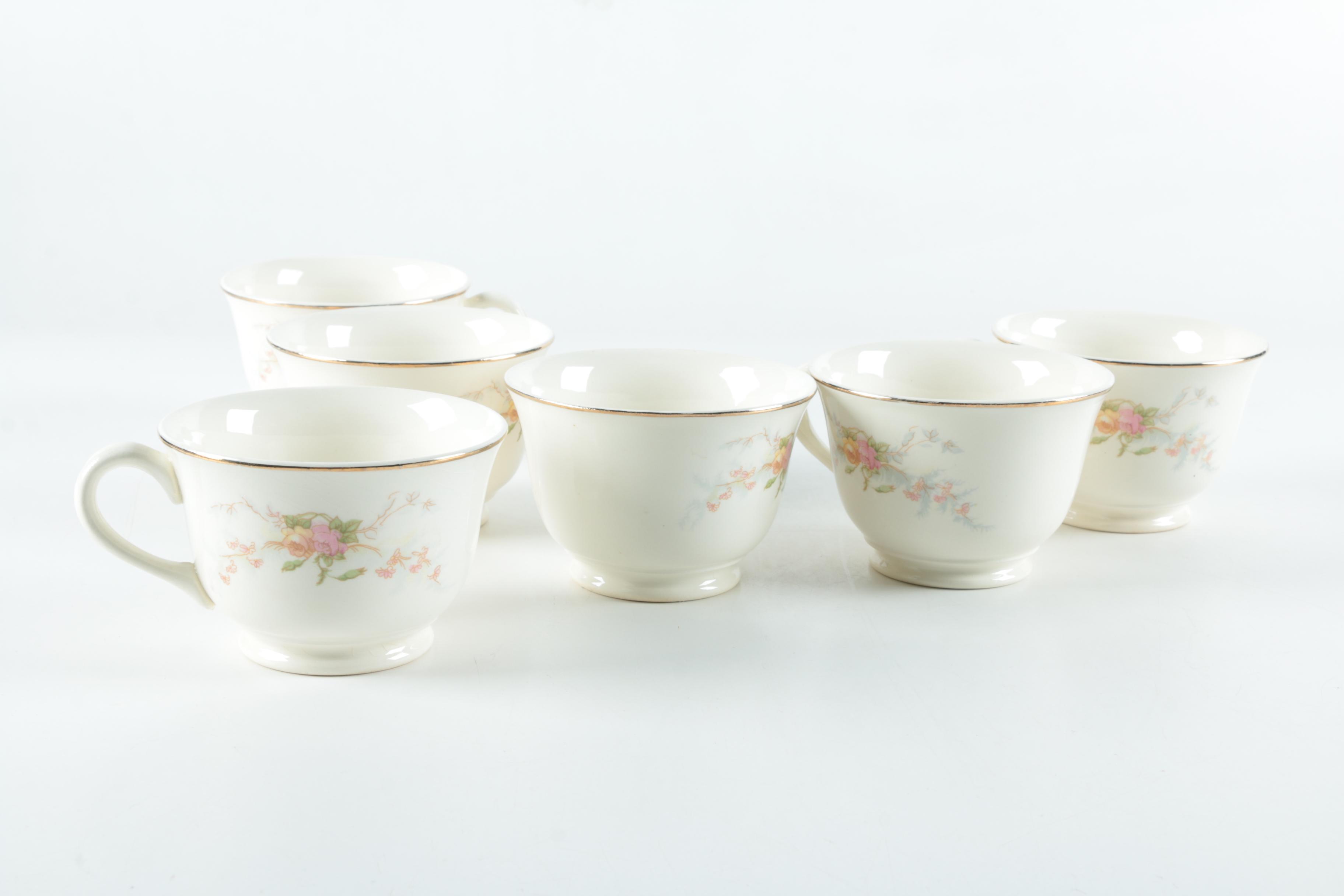 Vintage Harker Pottery "Sweetheart Rose" 22K Gold Dinnerware 1940s