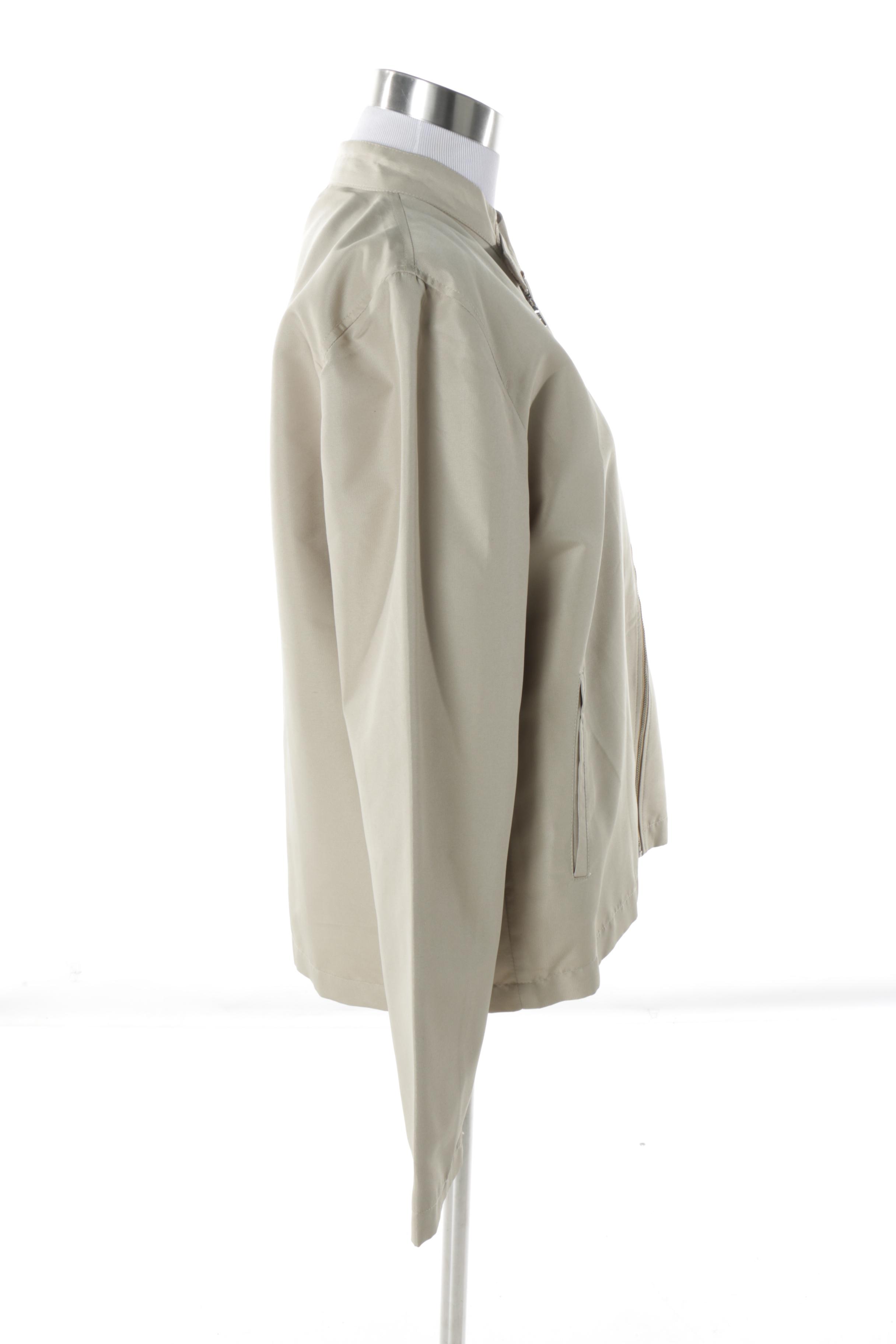 Women's Prada Khaki Jersey Teflon Sport Jacket