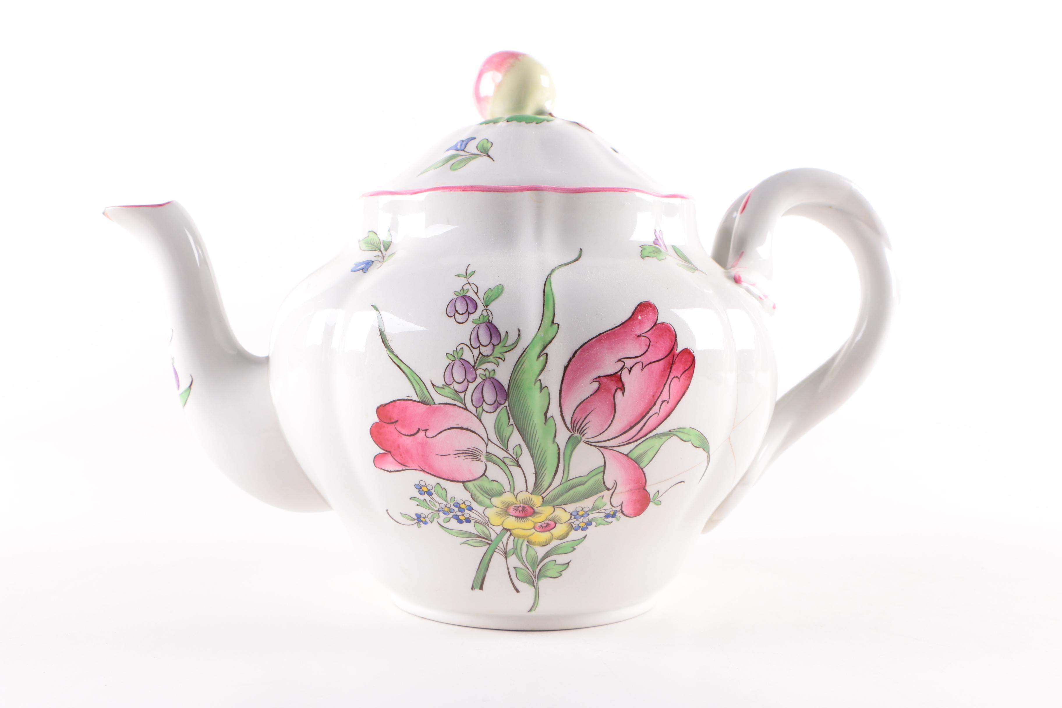 Vintage Teapots Including Spode, Wedgwood and Hammersley